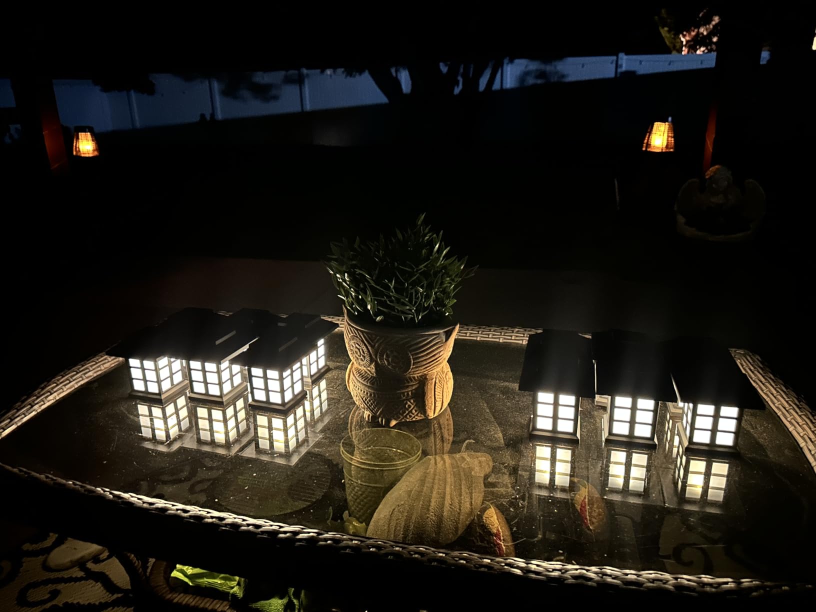 GIGALUMI Solar Lights Outdoor Waterproof 12 Pack, LED Garden Decor | Warm White LED Solar Garden Lights Outdoor Decor, 8 Hours of Landscape Lighting for Garden customer photo 2
