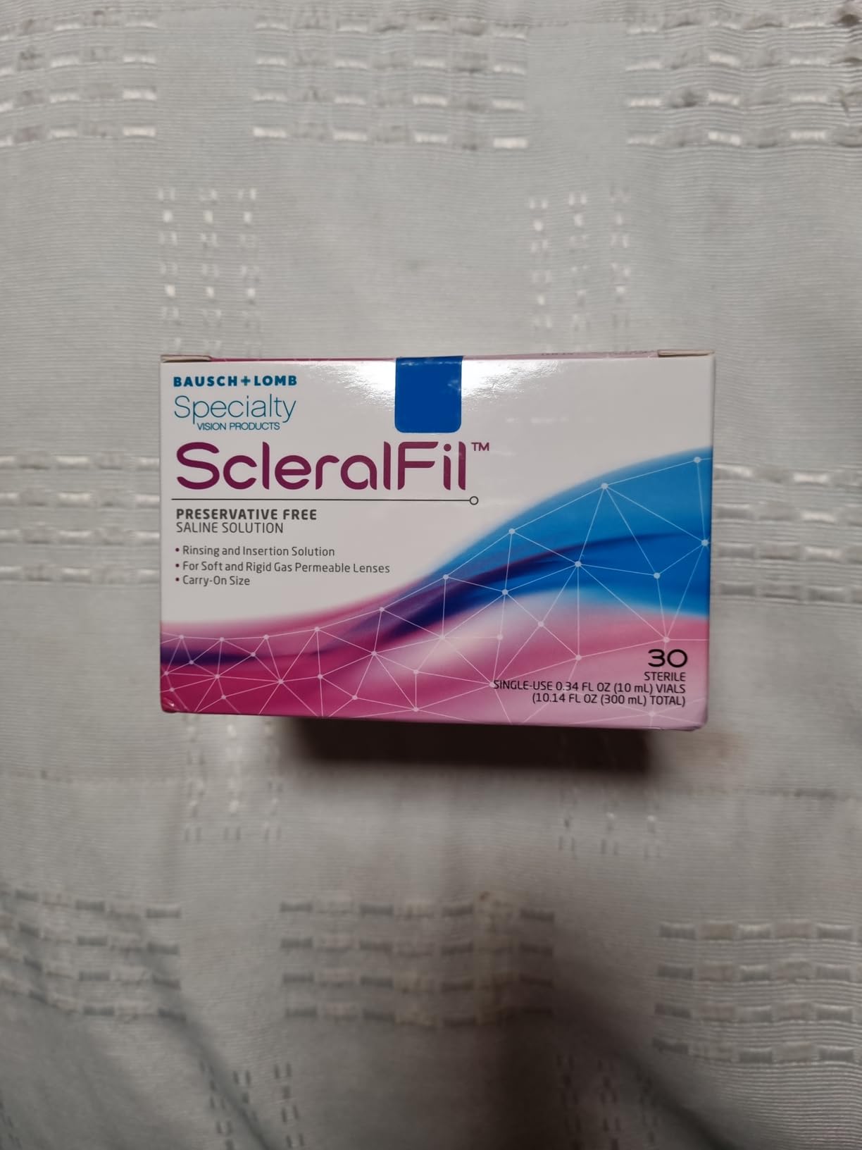 ScleralFil Preservative Free Saline Solution for Scleral Lenses - Buffered Isotonic, Single-Use 10 mL Vials, 30 Count customer photo 1