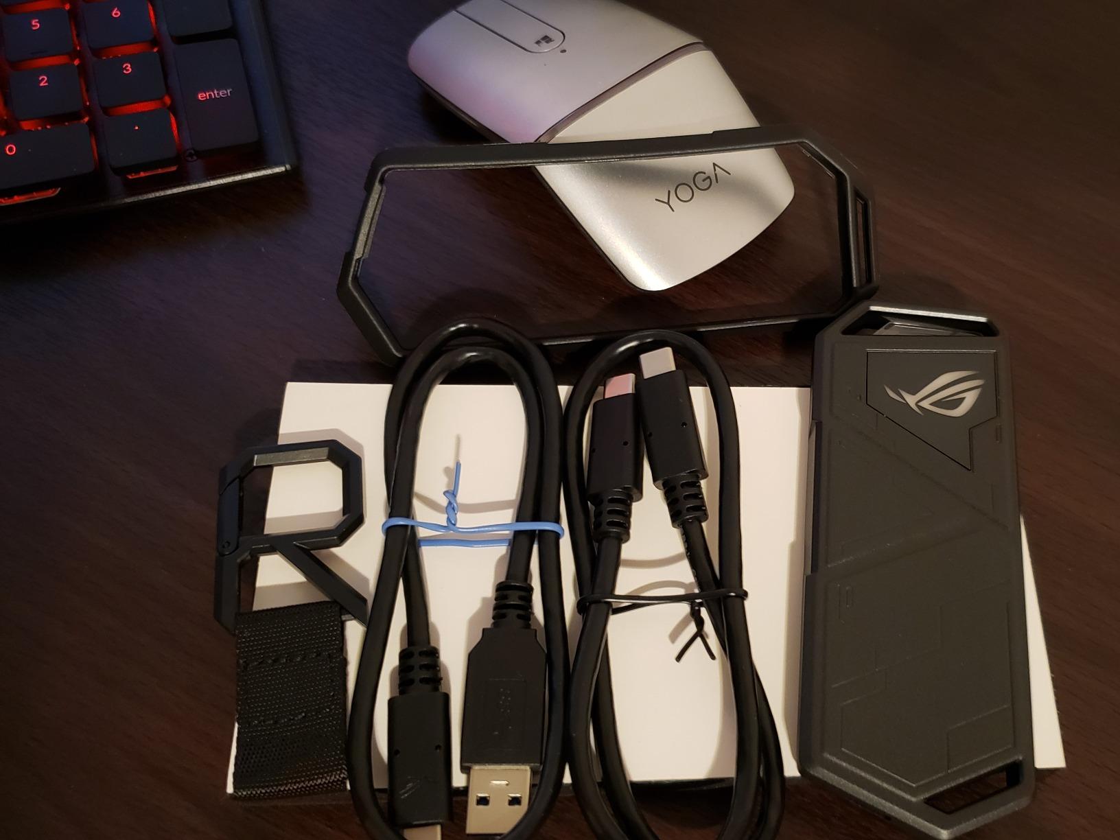 ASUS ROG Strix Arion Aluminum Alloy M.2 NVMe SSD Enclosure Case Adapter, USB 3.2 Gen 2 Type-C ,10 Gbps, USB-C to C and USB-C to A Cables, Fits PCIe 2280/2260/2242/2230 M Key/B+M Key, 1 Year Warranty customer photo 1