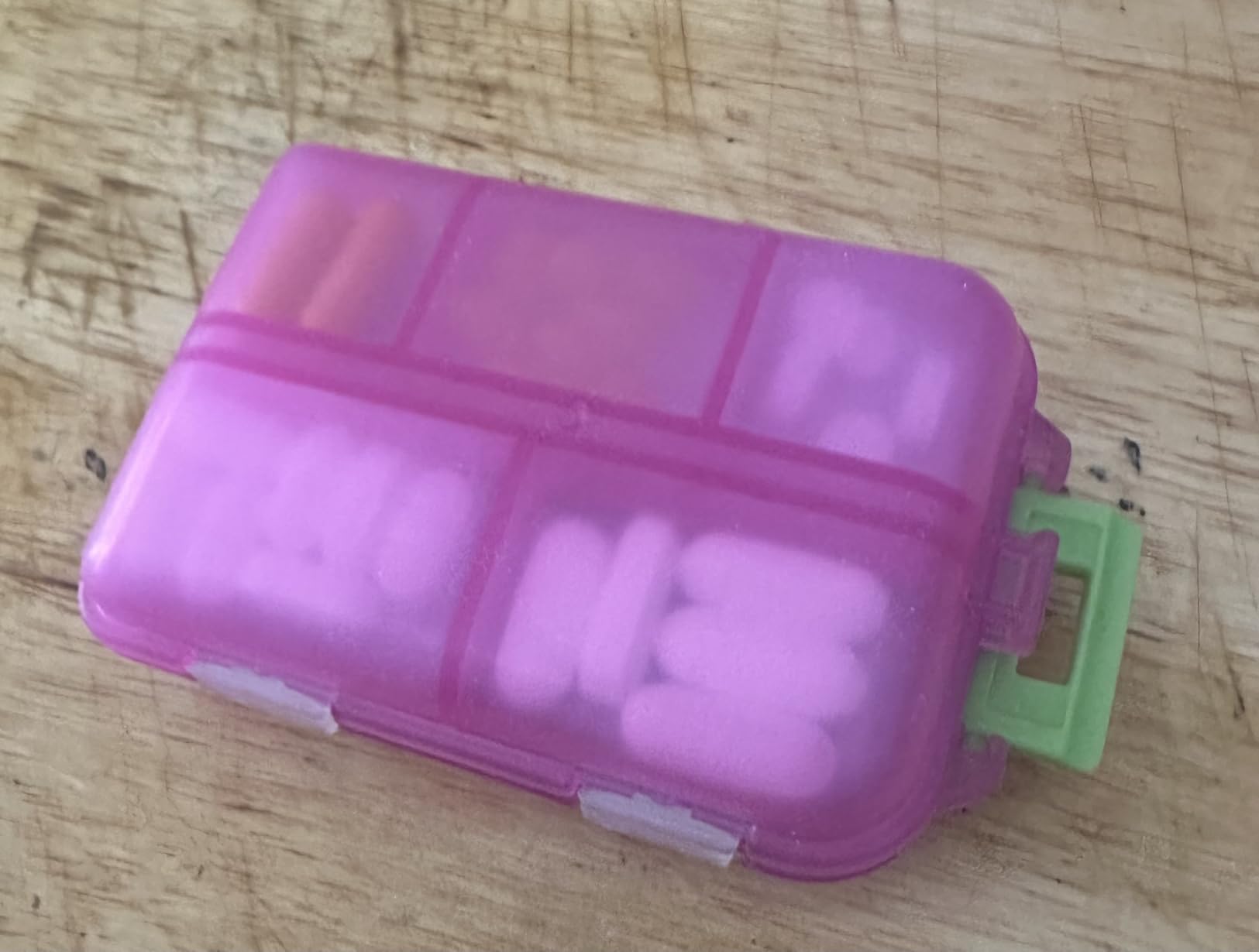 4PS Travel Pill Organizer 10 Compartment Folding Small Pill Case Four Color customer photo 1