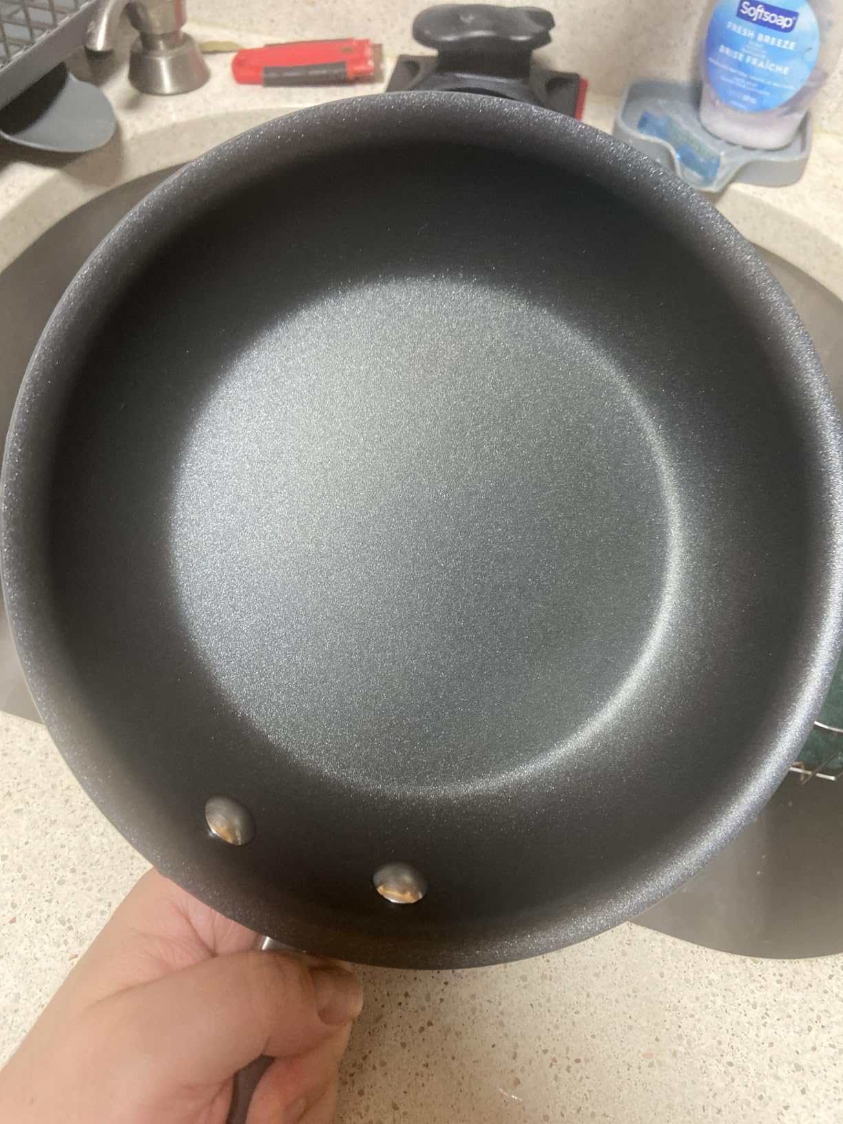 Anolon Advanced Home Hard Anodized Nonstick Frying Pan, 8.5 Inch – Small Non Stick Egg Pan, Durable Nonstick Skillet - Moonstone customer photo 1
