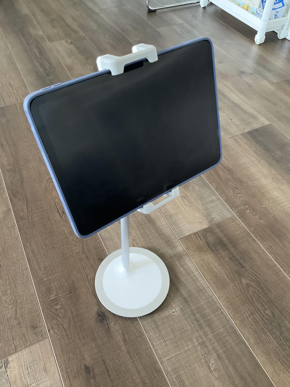 SAIJI iPad Stand for Desk - Height Adjustable & Weighted Base Phone Holder customer photo 2