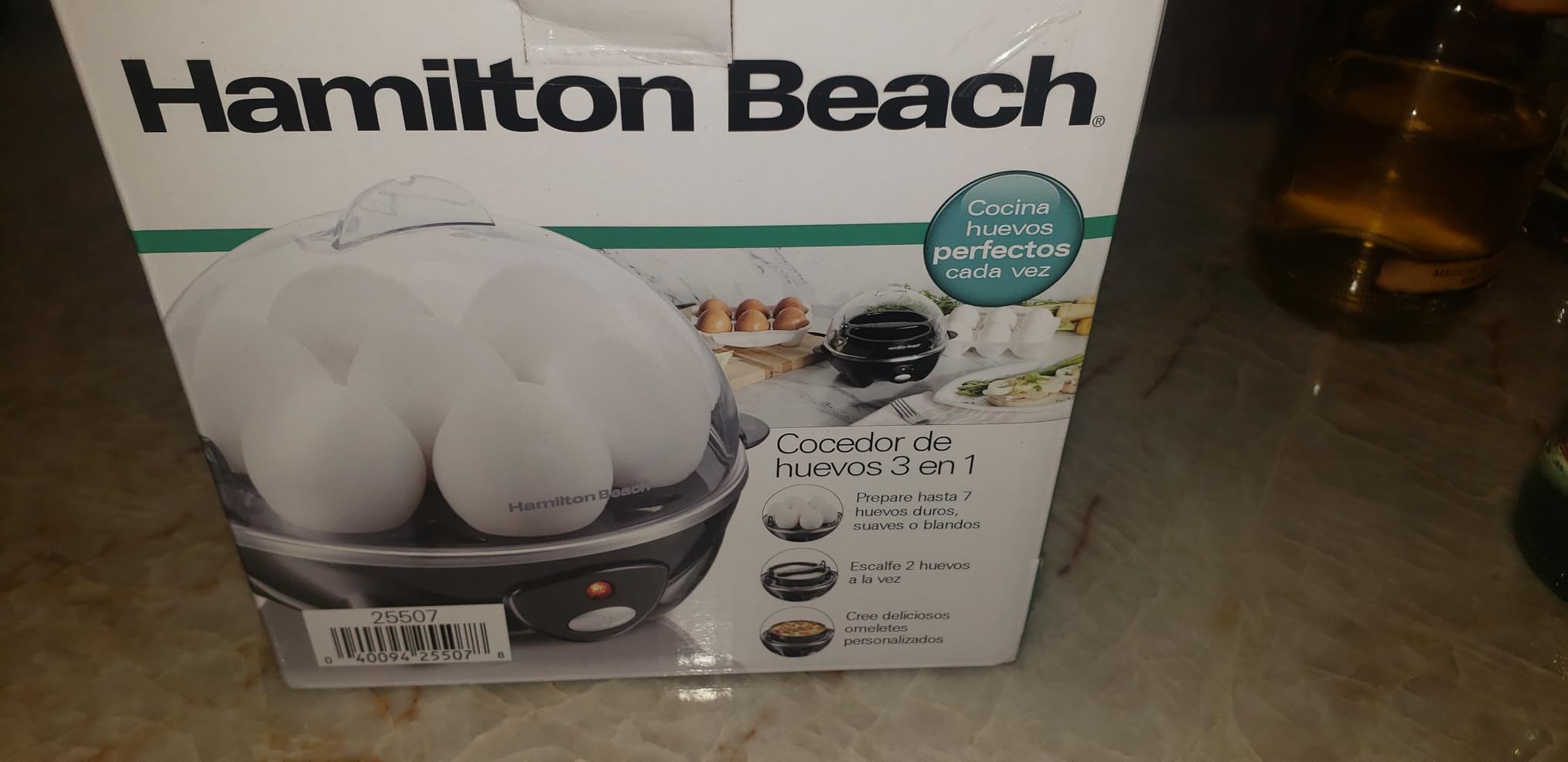 Hamilton Beach 3-in-1 Electric Egg Cooker for Hard Boiled Eggs, Poacher Eggs, Omelet Maker & Vegetable Steamer, Holds 7, Black (25507) customer photo 2