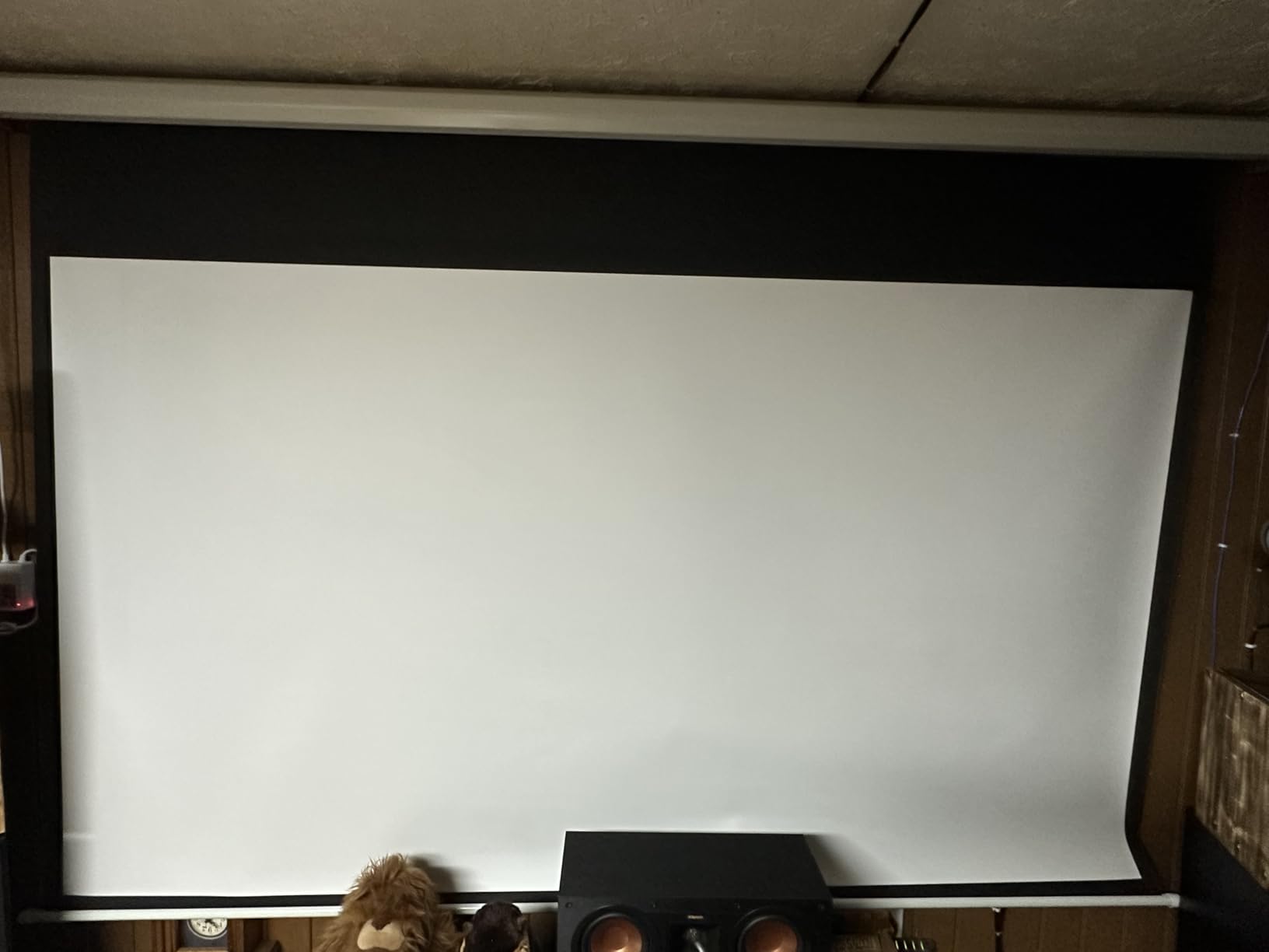 Motorized Projector Screen - Indoor and Outdoor Movies Screen Electric Projector Screen W/Remote Control (120 inch) customer photo 2