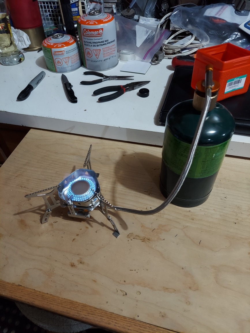 Odoland 3500W/6800W Windproof Camp Stove Camping Gas Stove with Fuel Canister Adapter, Piezo Ignition, Carry Case, Portable Collapsible Stove Burner for Outdoor Backpacking Hiking and Picnic customer photo 1