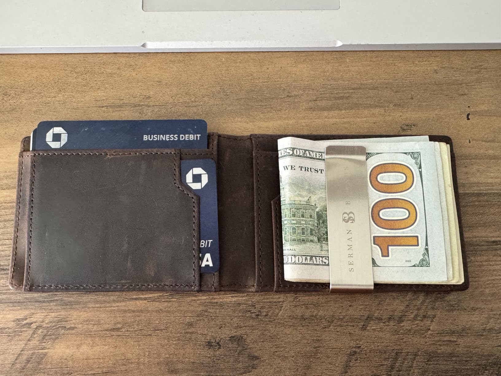 SERMAN BRANDS Money Clip Wallet - Mens Wallets slim Front Pocket RFID Blocking Card Holder Minimalist Mini Bifold customer photo 2