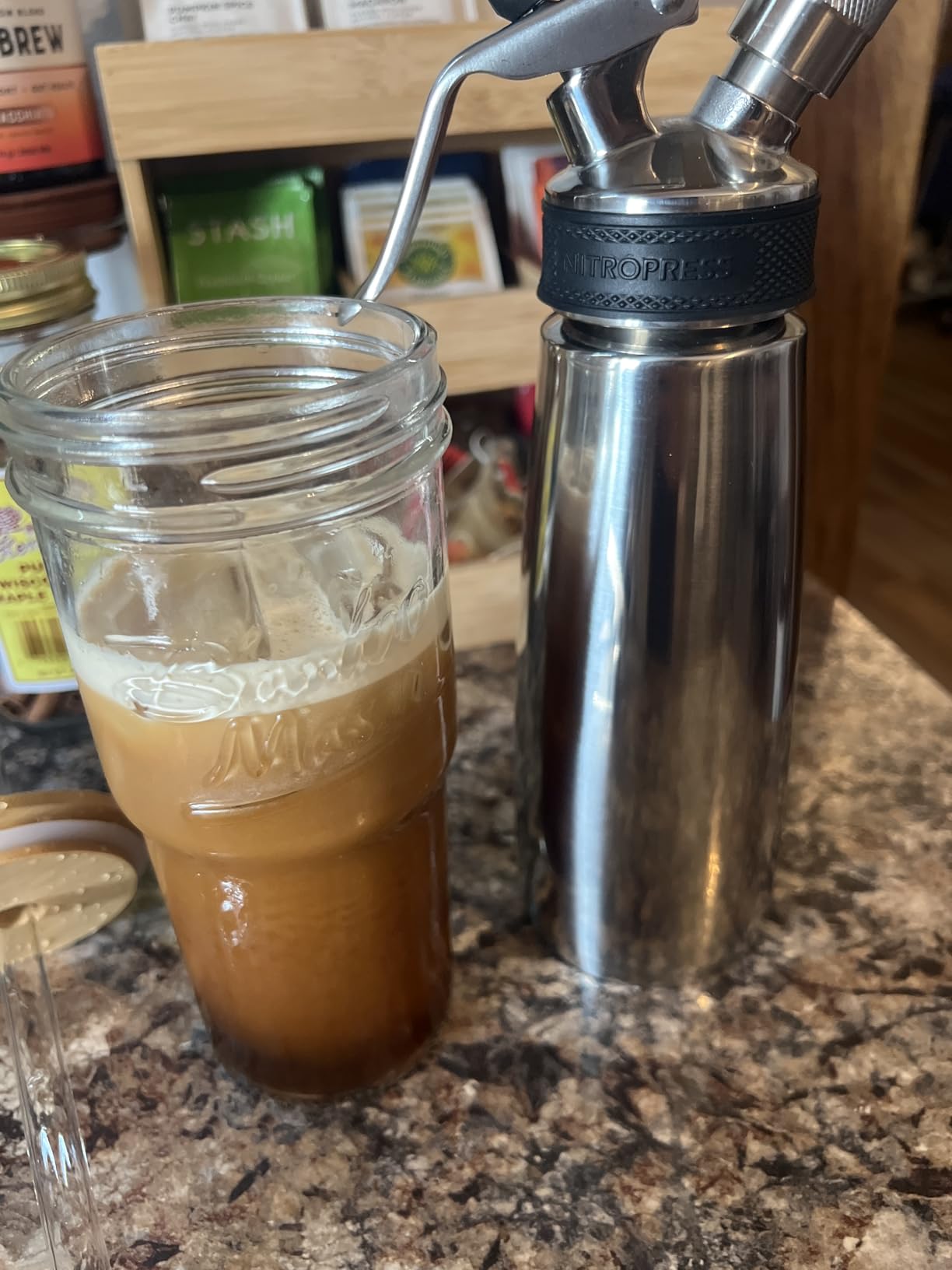 Original NitroPress - Nitro Cold Brew Coffee Maker Kit | Includes 10 Nitrogen Cartridges | Portable Infuser for Nitro Drinks, Cold Brew, Cocktails & Tea at Home or On the Go | Gift for Coffee Lovers customer photo 2