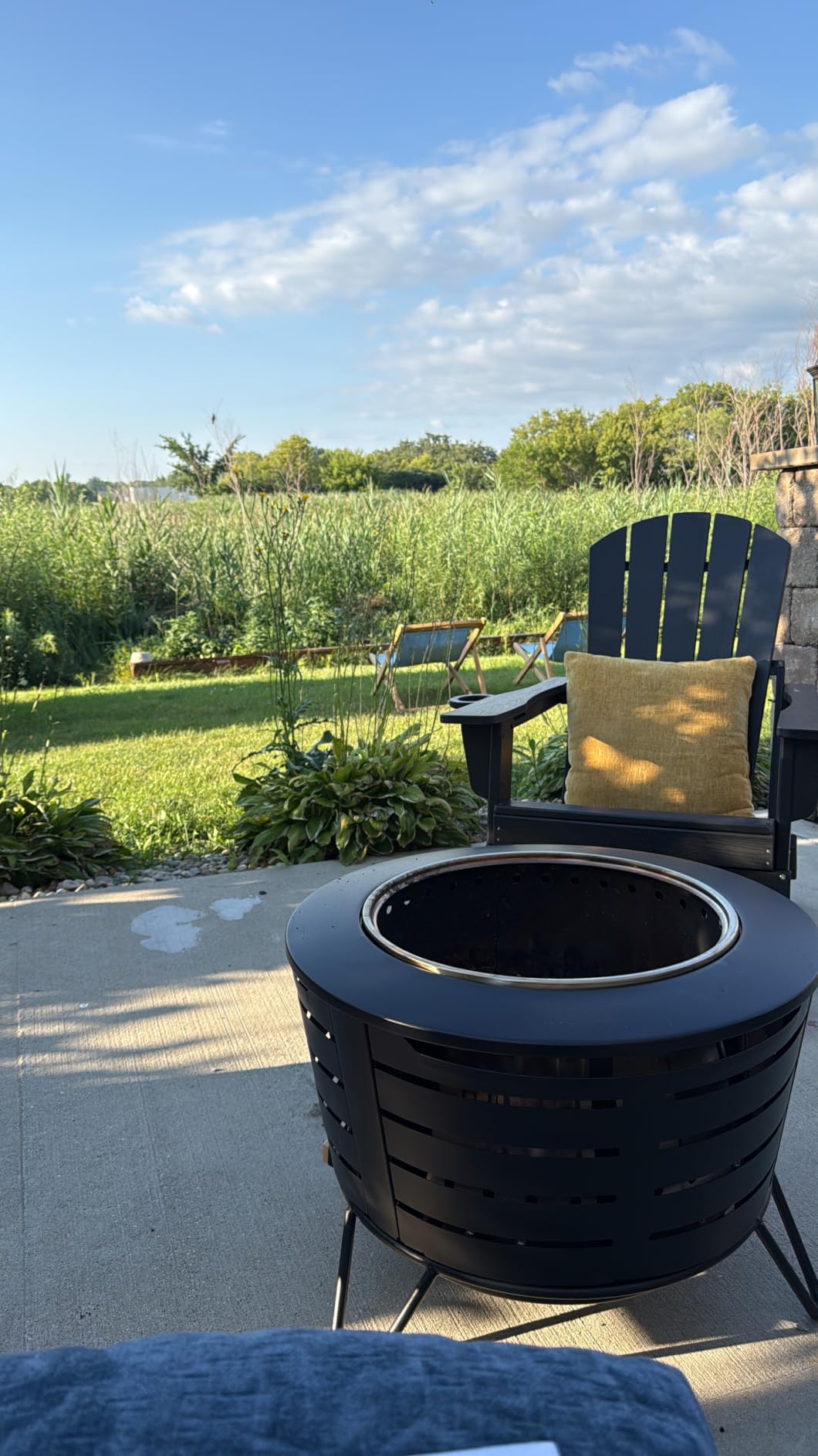 TIKI Patio Smokeless Fire Pit, 25 in Wood Burning Fire Pit with Cover customer photo 2