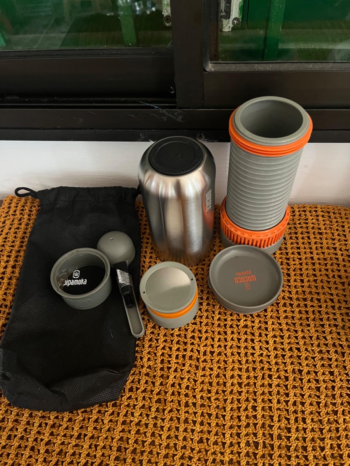 WACACO Pipamoka Portable Coffee Maker, Coffee brewer, All-in-one Vacuum Pressured,Insulated Travel Mug, Hand Powered and Filter Pressure Brewer, Stainless Steel Thermo Cup, 10 fl oz customer photo 2