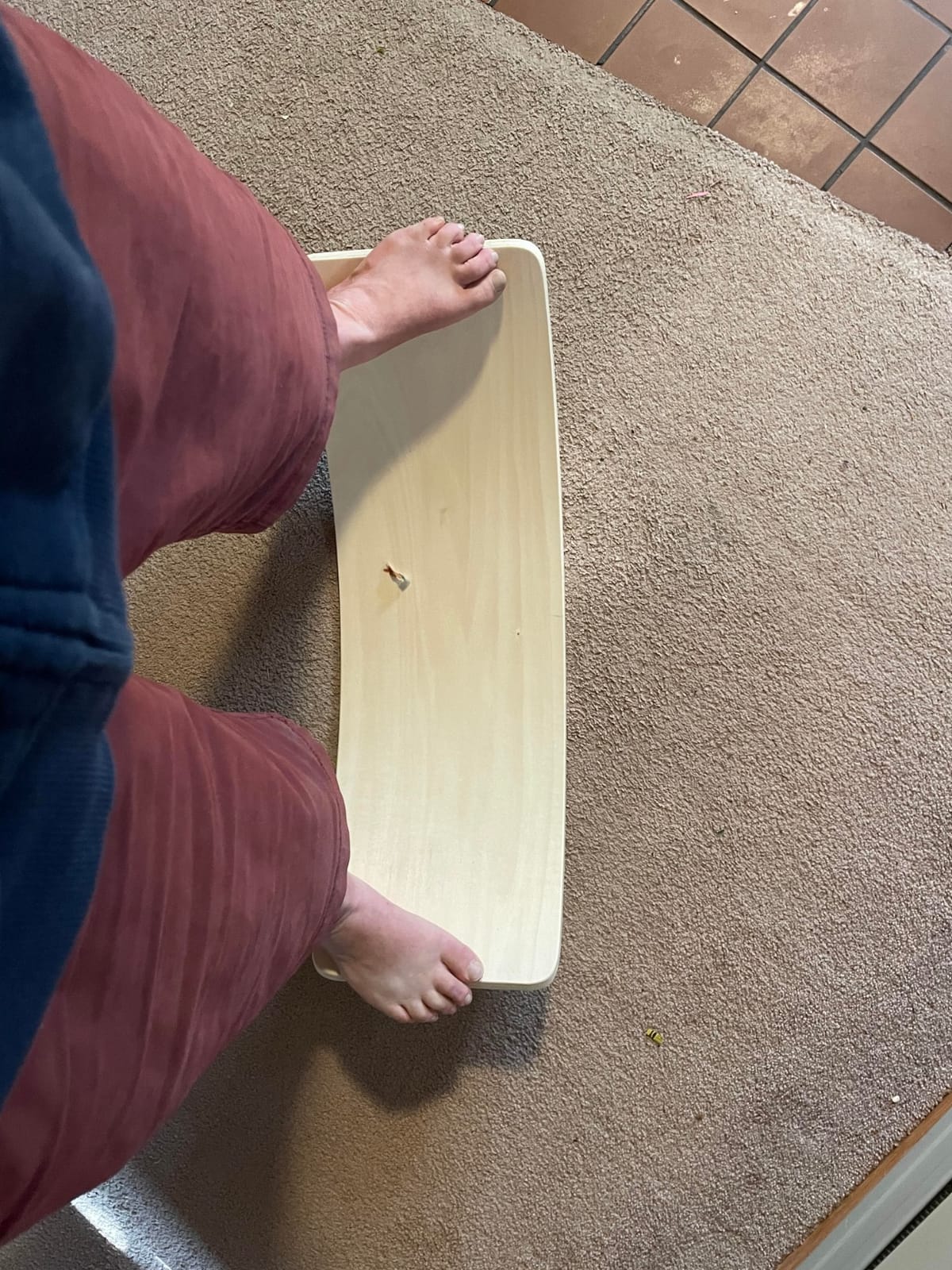 Gentle Monster Wobble Balance Board, Wooden Montessori Toy Rocker Board Natural Wood Kids Toddler Open Ended Learning Toy Yoga Curvy Board for Adult Office Classroom Christmas Gifts customer photo 1