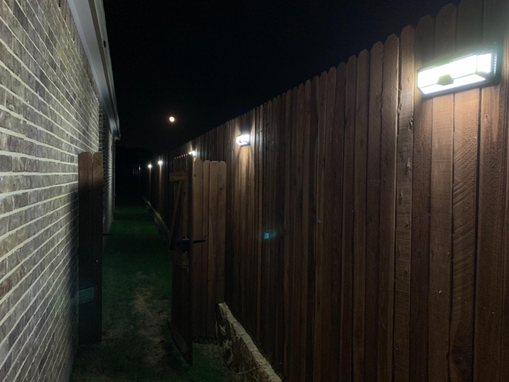 Solar Outdoor Lights - 4000Lm 268 LED Motion Sensor Lights Outdoor, IP65 Waterproof Led Security Lights Bright Solar Wireless Flood Wall Lights with 3 Optional Modes and 4 Wide Angle (2 Pack) customer photo 2