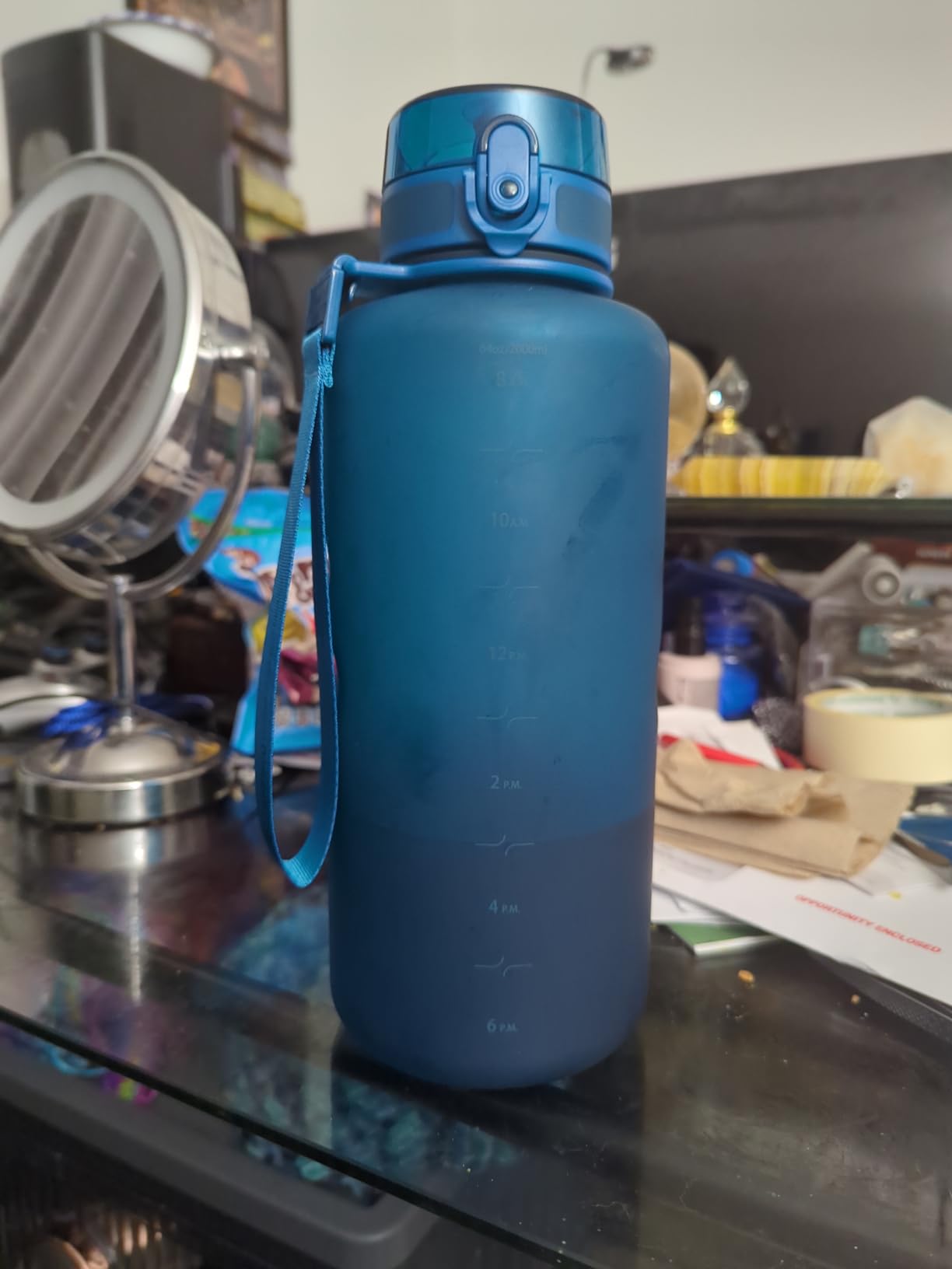 Hydracy Motivational Water Bottle with Time Marker & Fruit Infuser 32 oz customer photo 1