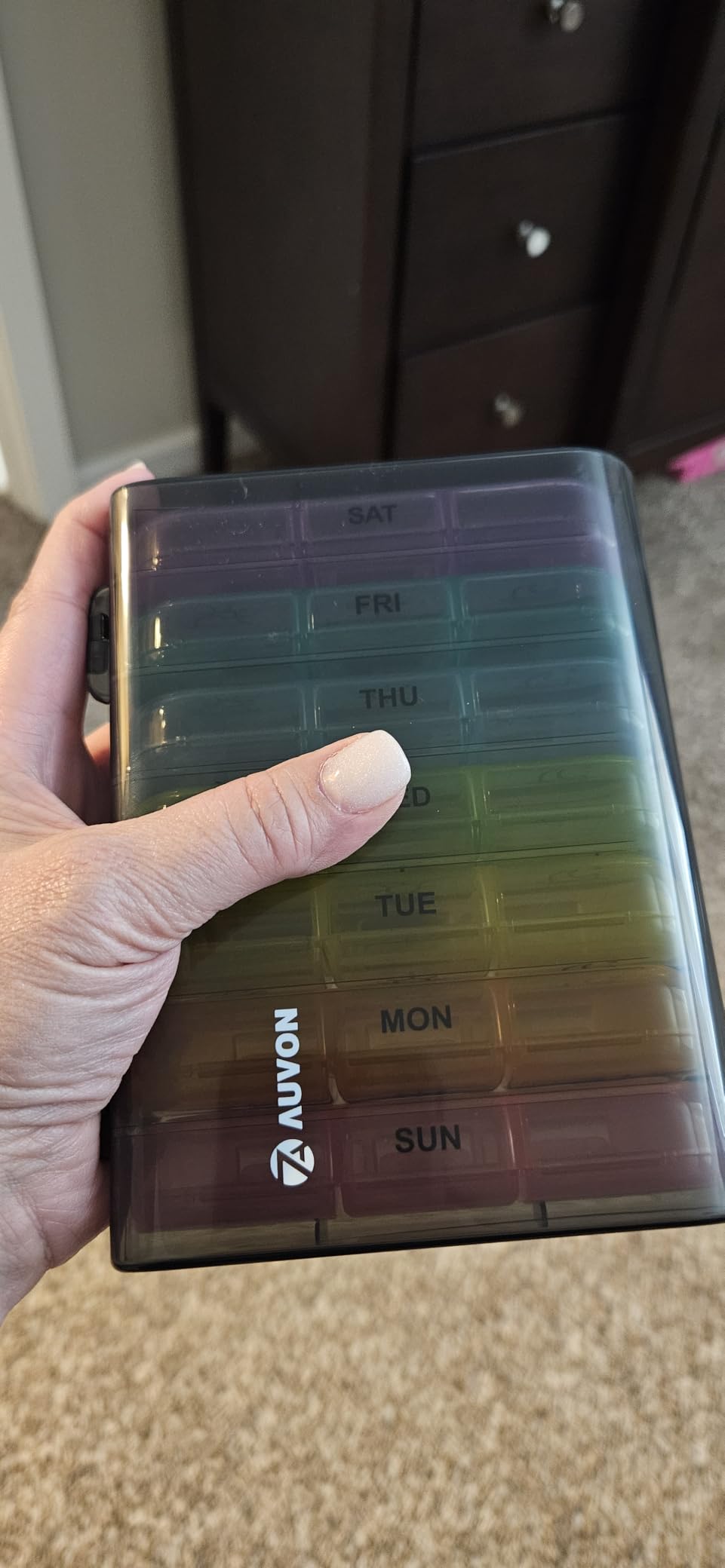AUVON Weekly Pill Organizer 3 Times a Day, Color-Coded for Easy Tracking customer photo 1