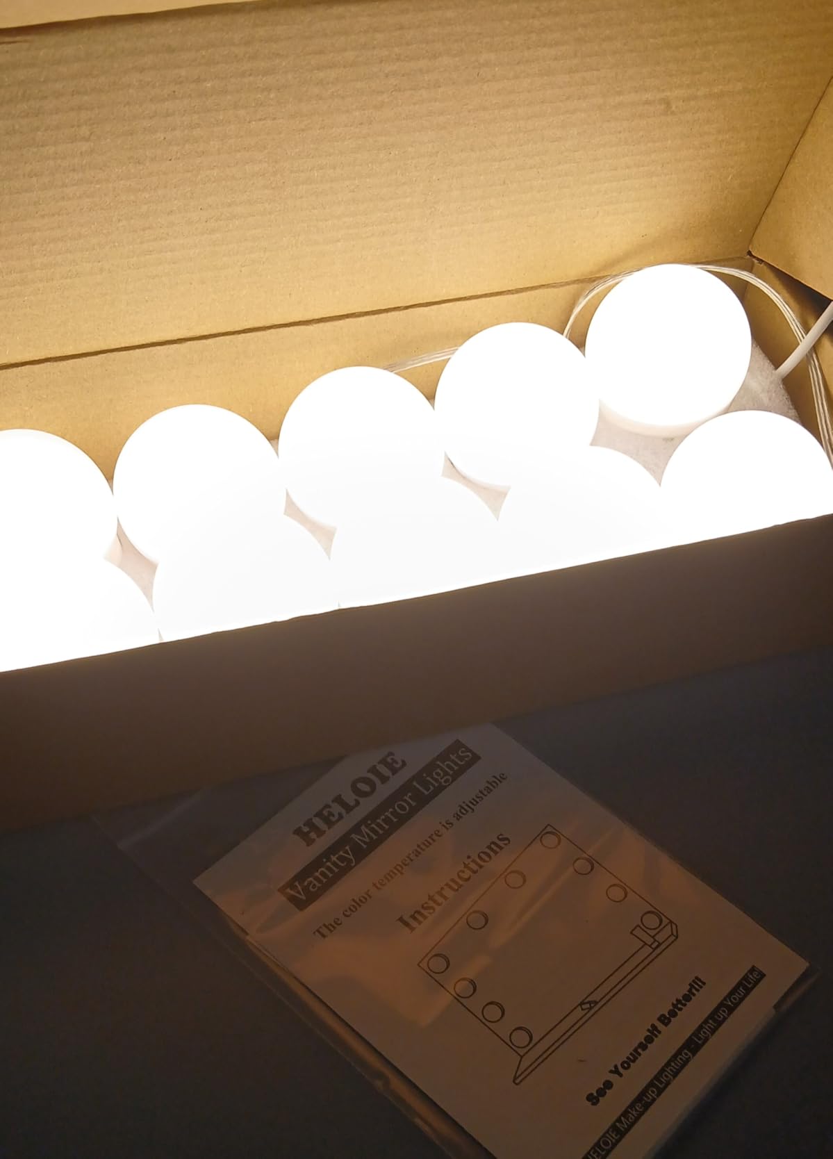 LED Vanity Mirror Lights for Makeup Dressing Lighting,Stick On customer photo 2