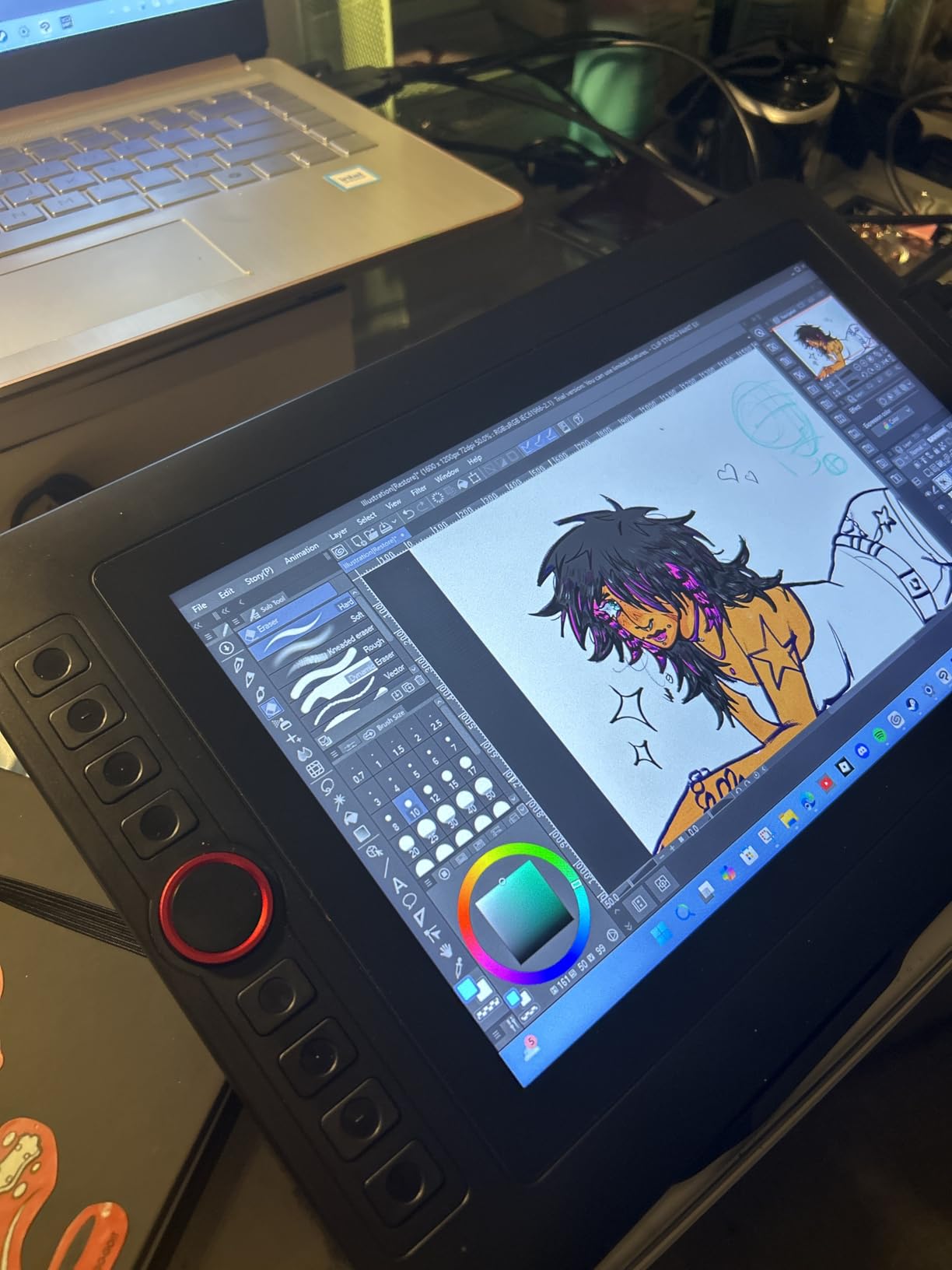 XPPen Artist 24 Pro 2.5K QHD Drawing Tablet with Screen,16.7M Colors Graphics Tablet with 8192 Pen Pressure Battery-Free Tilt Stylus & 20 Shortcut Keys for Windows, Mac, Chrome, Linux, 23.8
