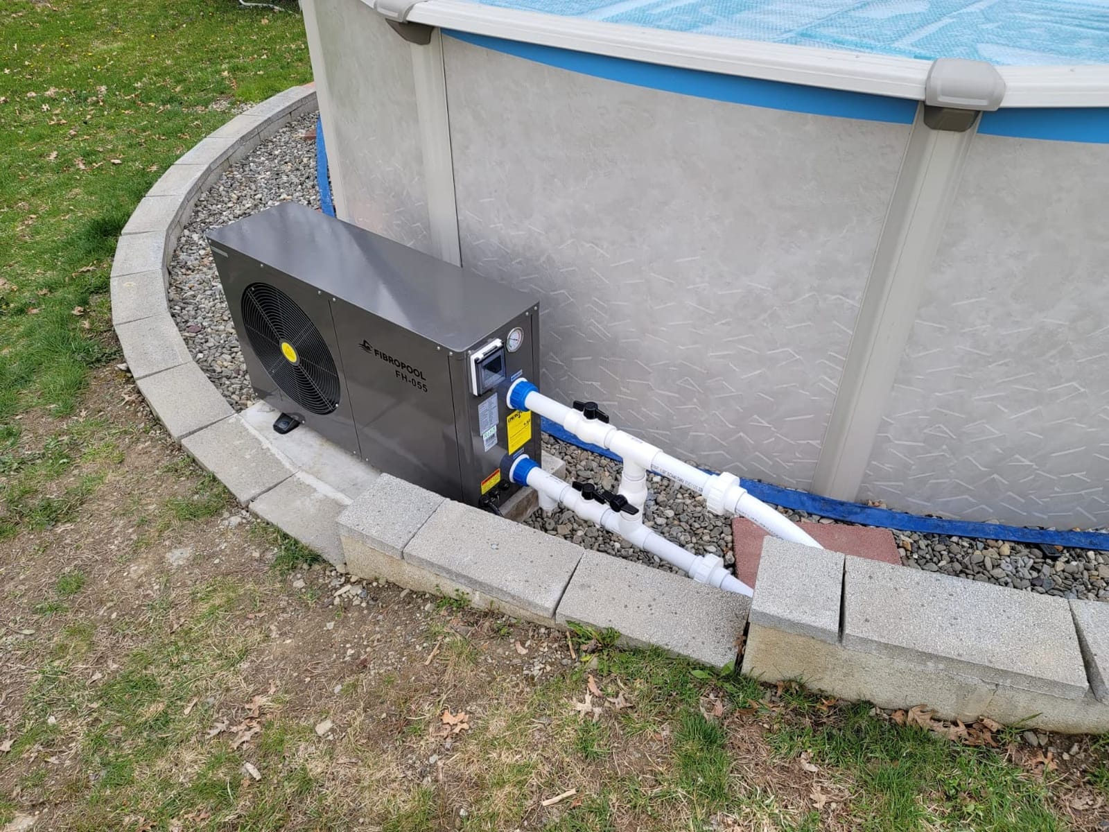 FibroPool FH255 Pool Heat Pump - 240V Electric - 55,000 BTU - Metal customer photo 1