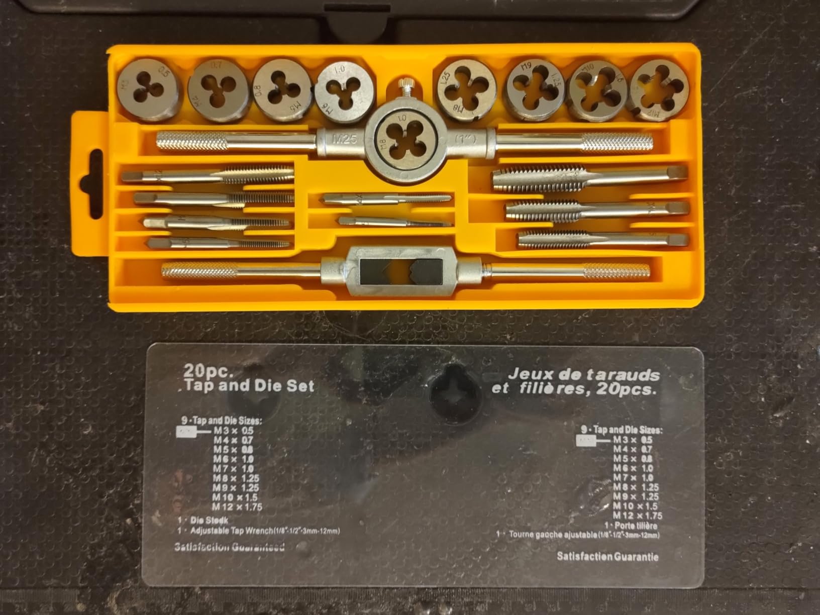 Hi-Spec Metric Tap and Die Set M3-M12 with Wrenches and Case for Workshop customer photo 1