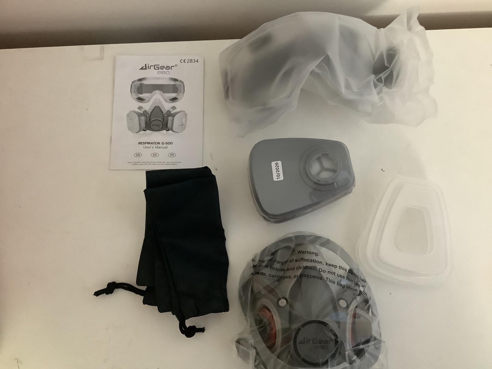 AirGearPro G-500 Reusable Respirator Mask with A1P2 Vapor & Dust Filters customer photo 2