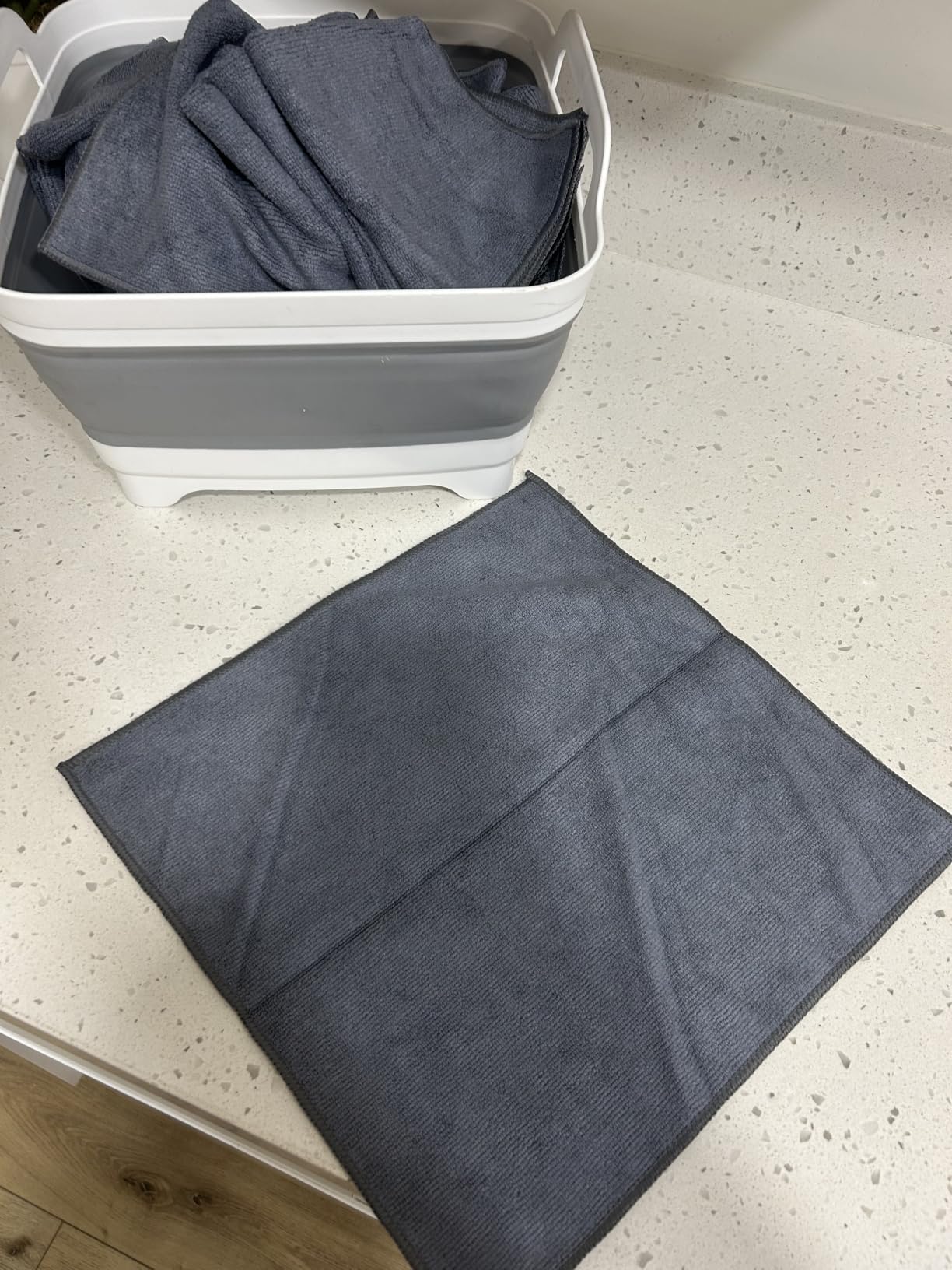USANOOKS Microfiber Cleaning Cloth Grey - 12 Pcs (12.5