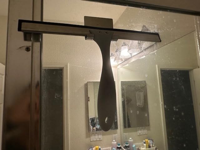 AmazerBath Squeegee for Shower Glass Door, All-Purpose Squeegee with Hook for Shower Doors, Windows, Mirrors, Tiles and Car Glass, 10 Inches customer photo 2