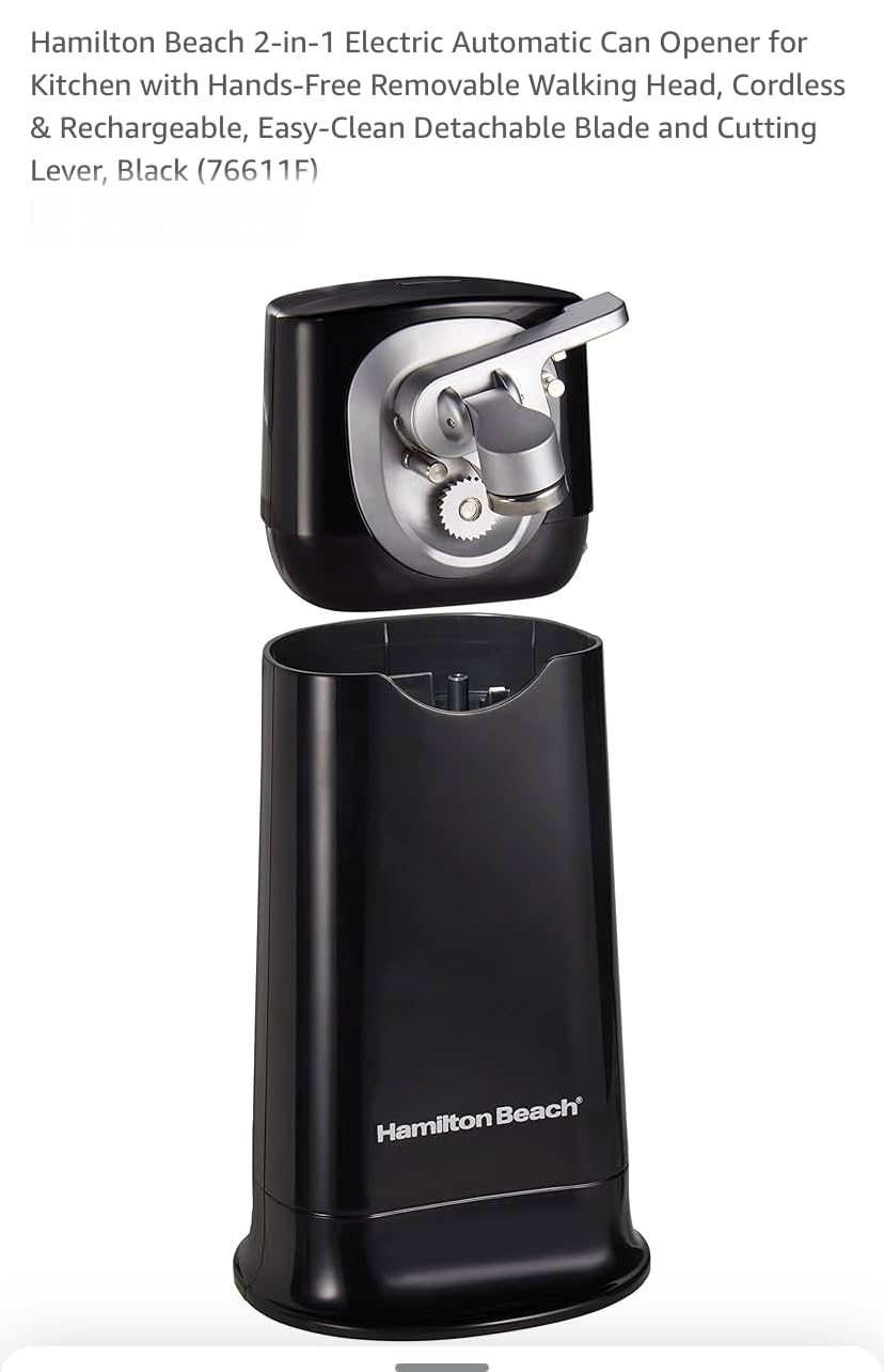 Hamilton Beach FlexCut 2-in-1 Cordless Rechargeable Electric Can Opener customer photo 2