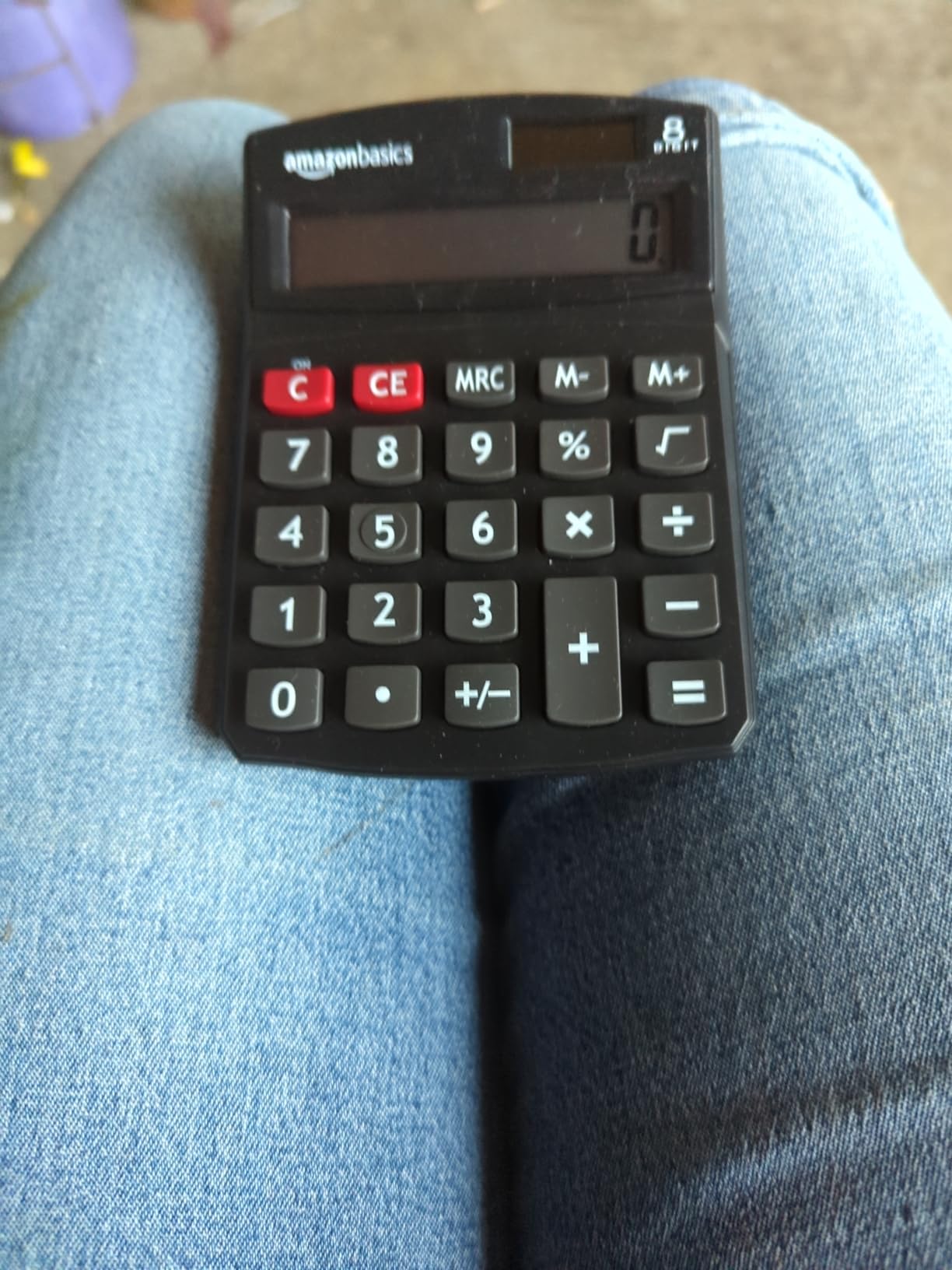 Amazon Basics LCD 8-Digit Desktop Calculator, Portable and Easy to Use, Black, 1-Pack customer photo 1