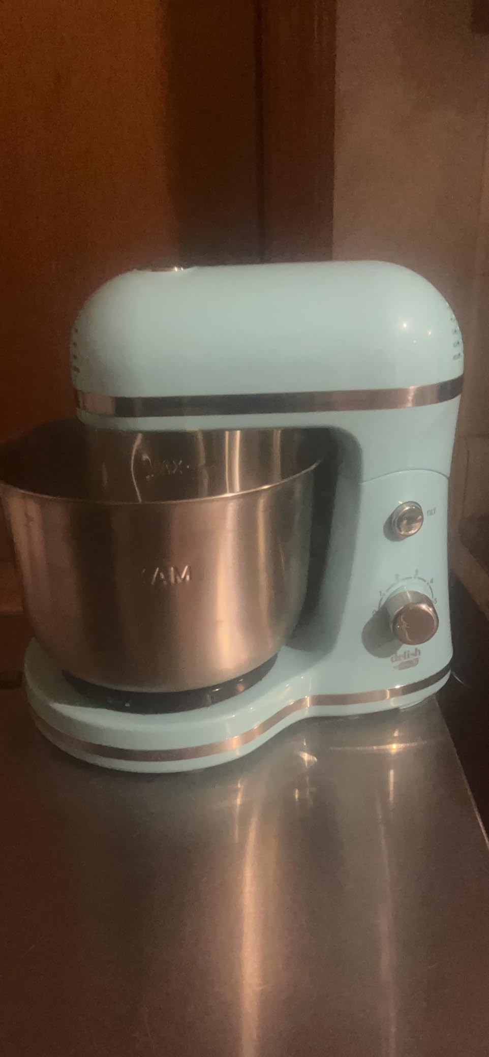 Delish by Dash Stand Mixer - Compact Mixer for Everyday Baking - 5-Speed Power with Removable Mixing Bowl - Dough Hooks Included - Aqua, 3.5-Quart customer photo 1