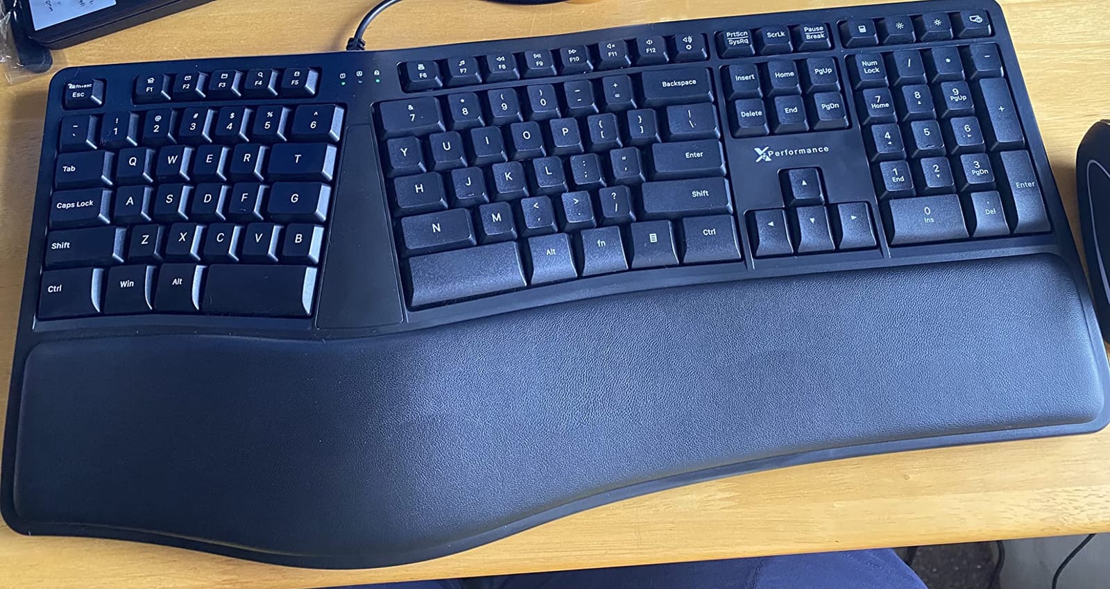 X9 Wired Ergonomic Keyboard with Cushioned Wrist Rest - Type Comfortably Longer - USB Wired Split Keyboard for Laptop, PC & Chrome Computer with 110 Ergo Keys & 5ft Cable customer photo 2