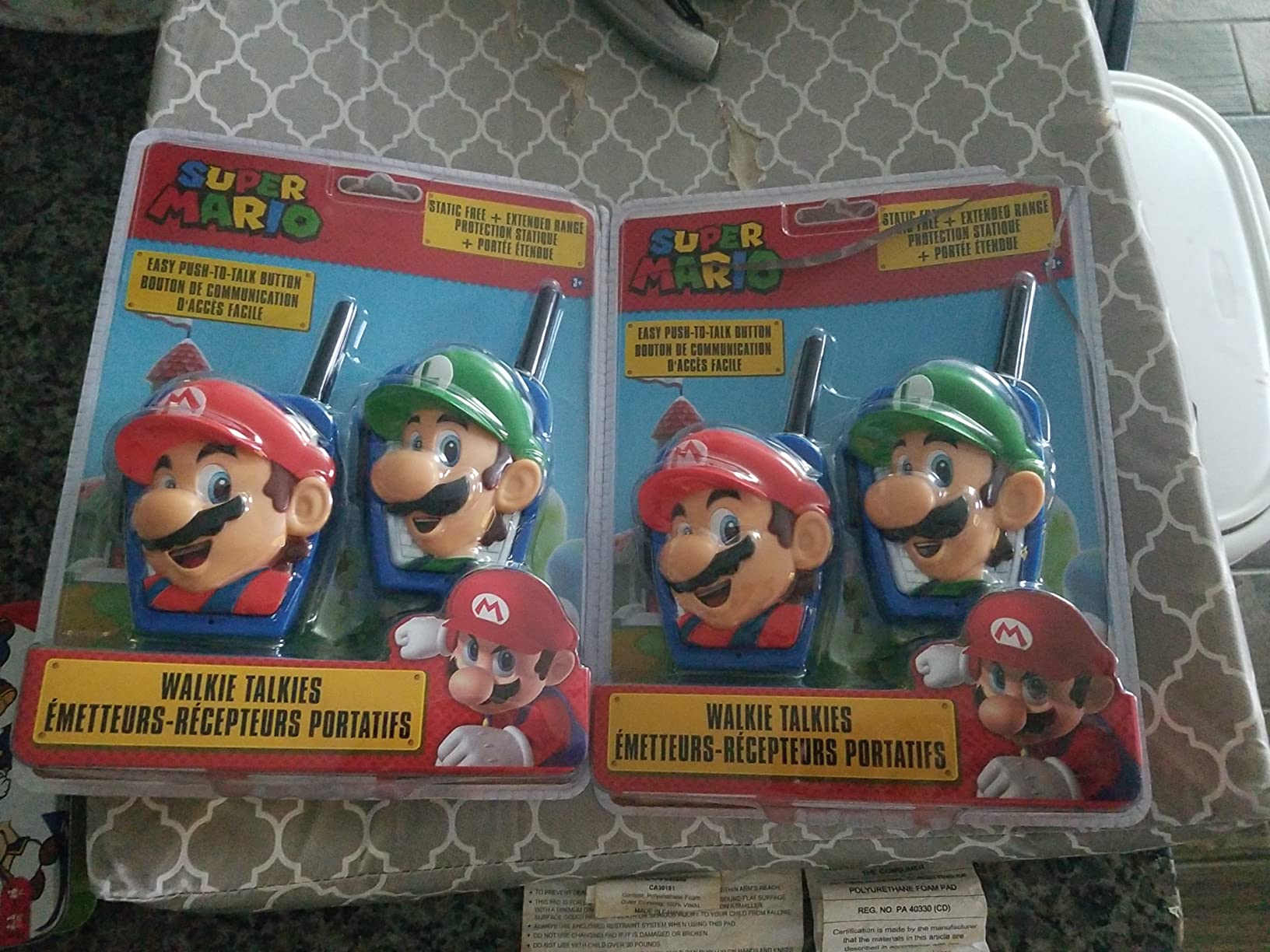 Super Mario Walkie Talkies for Kids, Static Free Indoor and Outdoor Toys | Extended Range customer photo 1