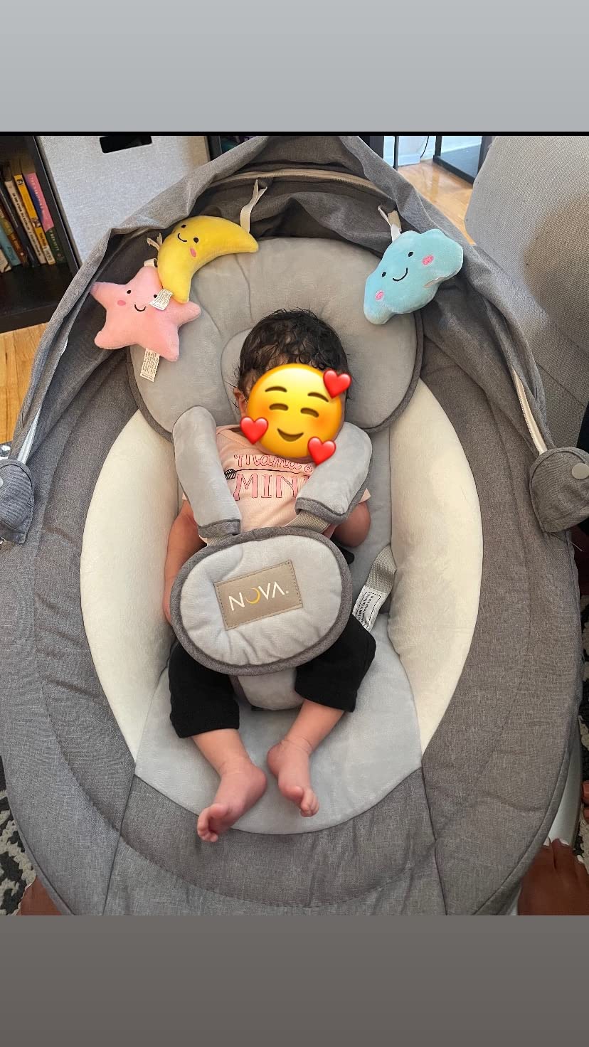 Jool Baby Nova Baby Swing for Infants – Bluetooth Music, Remote (Gray) | Keep Baby Happy While Getting Things Done – Gentle Side-to-Side Motion Helps Baby Feel Content customer photo 2