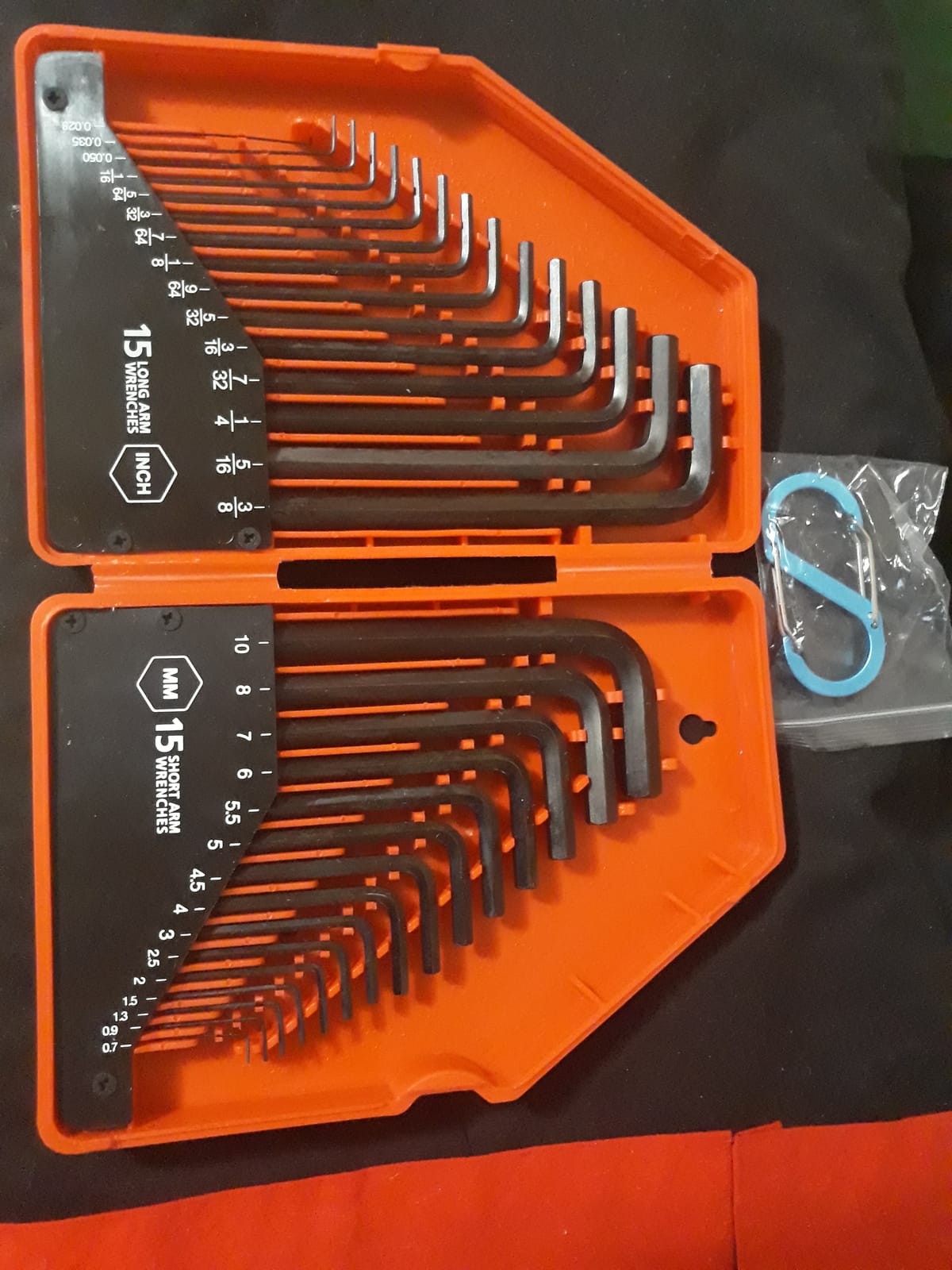 EFFICERE 30-Piece Premium Hex Key Allen Wrench Set, SAE and Metric Assortment, L Shape, Chrome Vanadium Steel, Precise and Chamfered Tips | SAE 0.028-3/8 inch, Metric 0.7-10 mm | In Storage Case customer photo 2