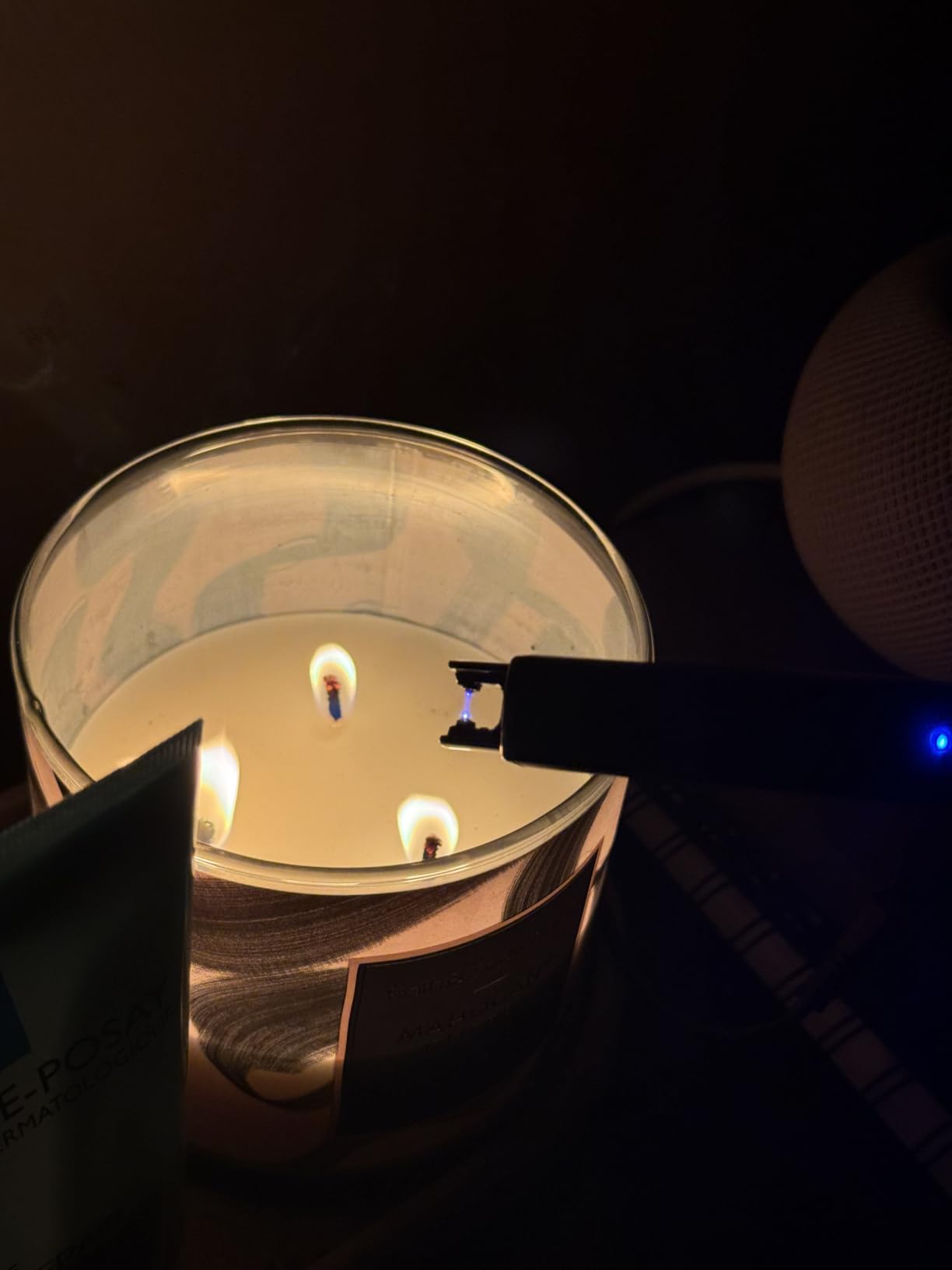 FUKKUDA Electric Arc Candle Lighter with Safety Switch - USB Rechargeable, Windproof & Flameless for Romantic Evenings, Valentine's Day Gift & Stocking Stuffer (Obsidian Black) customer photo 1