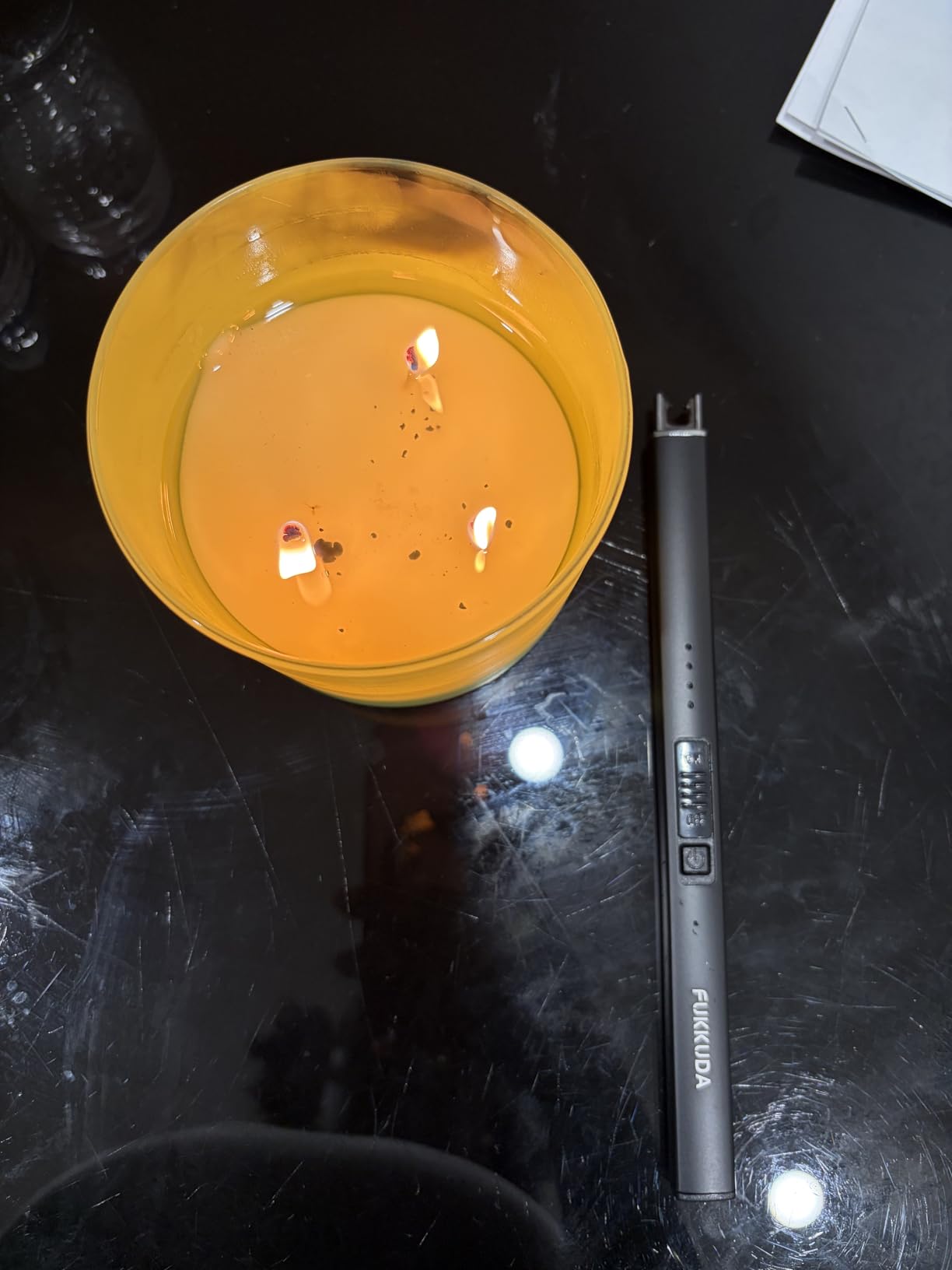 FUKKUDA Electric Arc Candle Lighter with Safety Switch - USB Rechargeable, Windproof & Flameless for Romantic Evenings, Valentine's Day Gift & Stocking Stuffer (Obsidian Black) customer photo 2