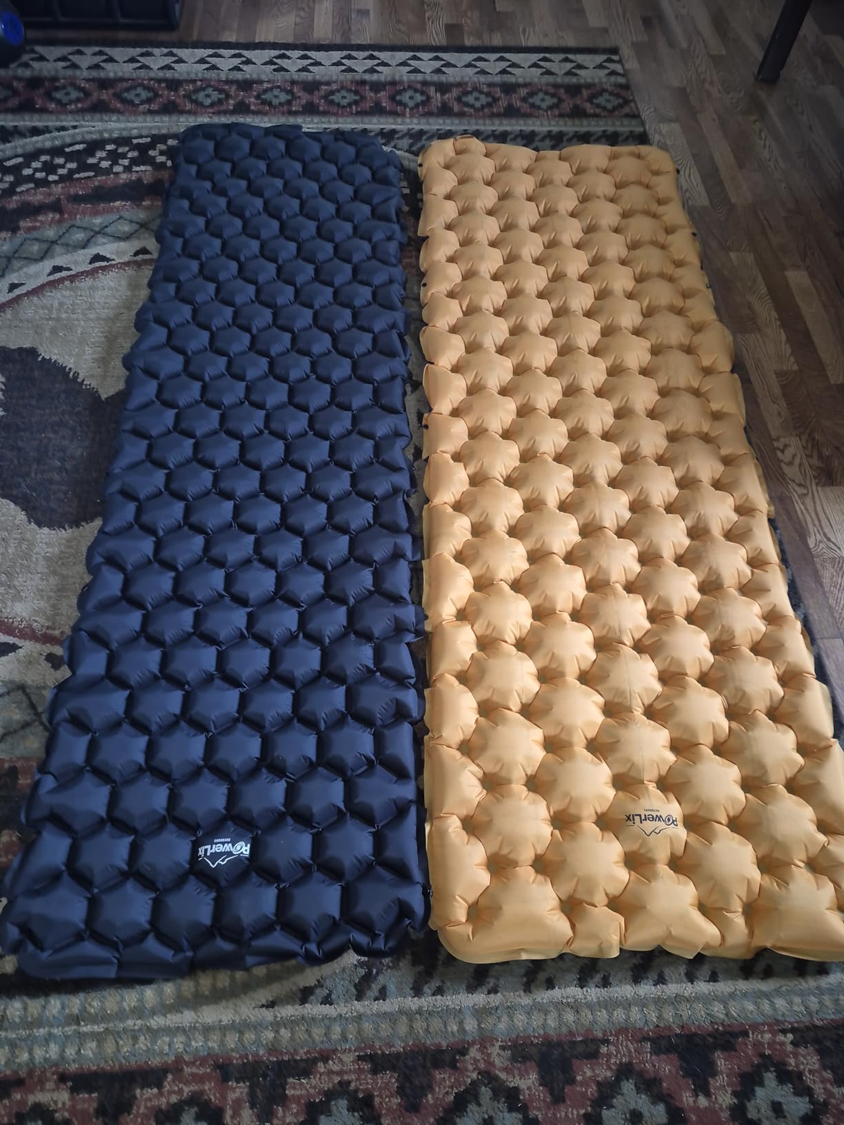 POWERLIX Sleeping Pad – Ultralight Inflatable Sleeping Mat, Ultimate for Camping, Backpacking, Hiking – Airpad, Inflating Bag, Carry Bag, Repair Kit – Compact & Lightweight Air Mattress (Black) customer photo 1