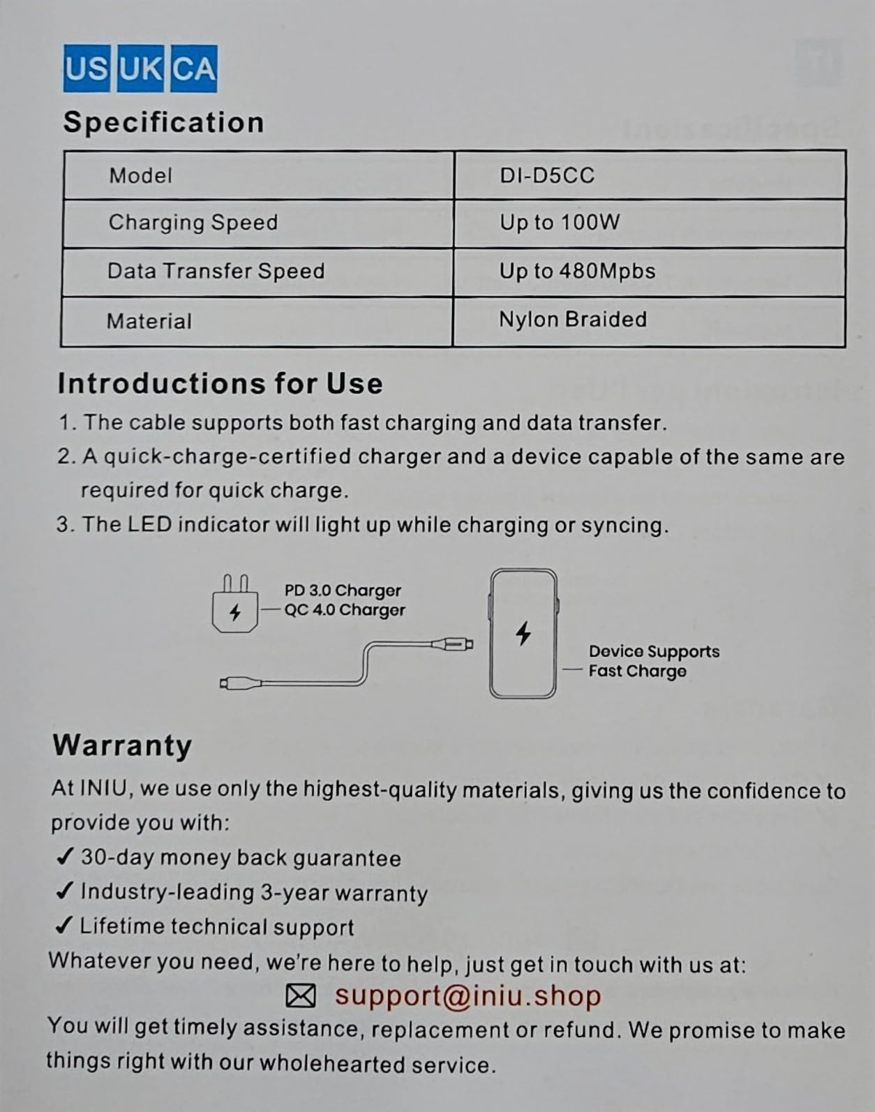 INIU USB C to USB C Cable, (6.6ft, 2-Pack) 100W USB C to C Fast Charging Cord, Braided Type C Charger Cable for iPhone 16 Pro Max 15 Plus Samsung Galaxy S24 S21 S10 Note 10 MacBook iPad Kindle etc. customer photo 1