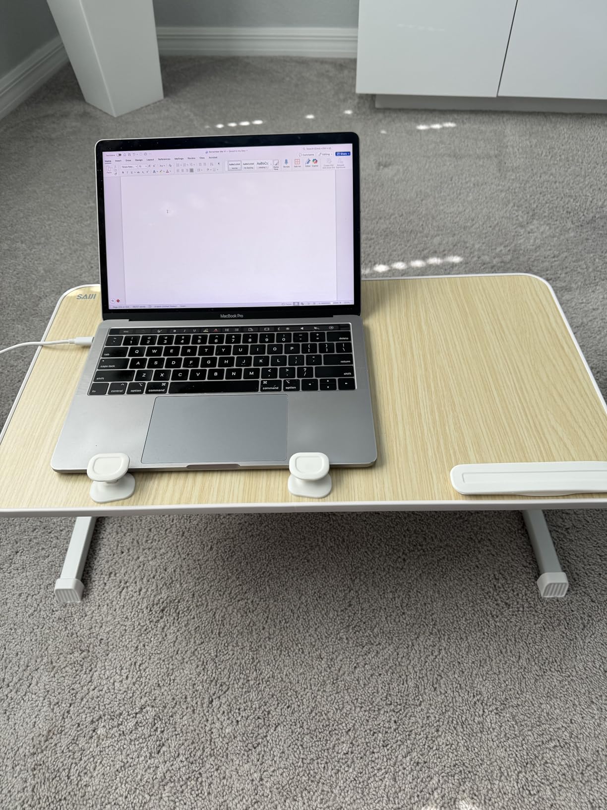 Laptop Desk Table, SAIJI Adjustable Laptop Stand, Portable Lap Desks customer photo 2