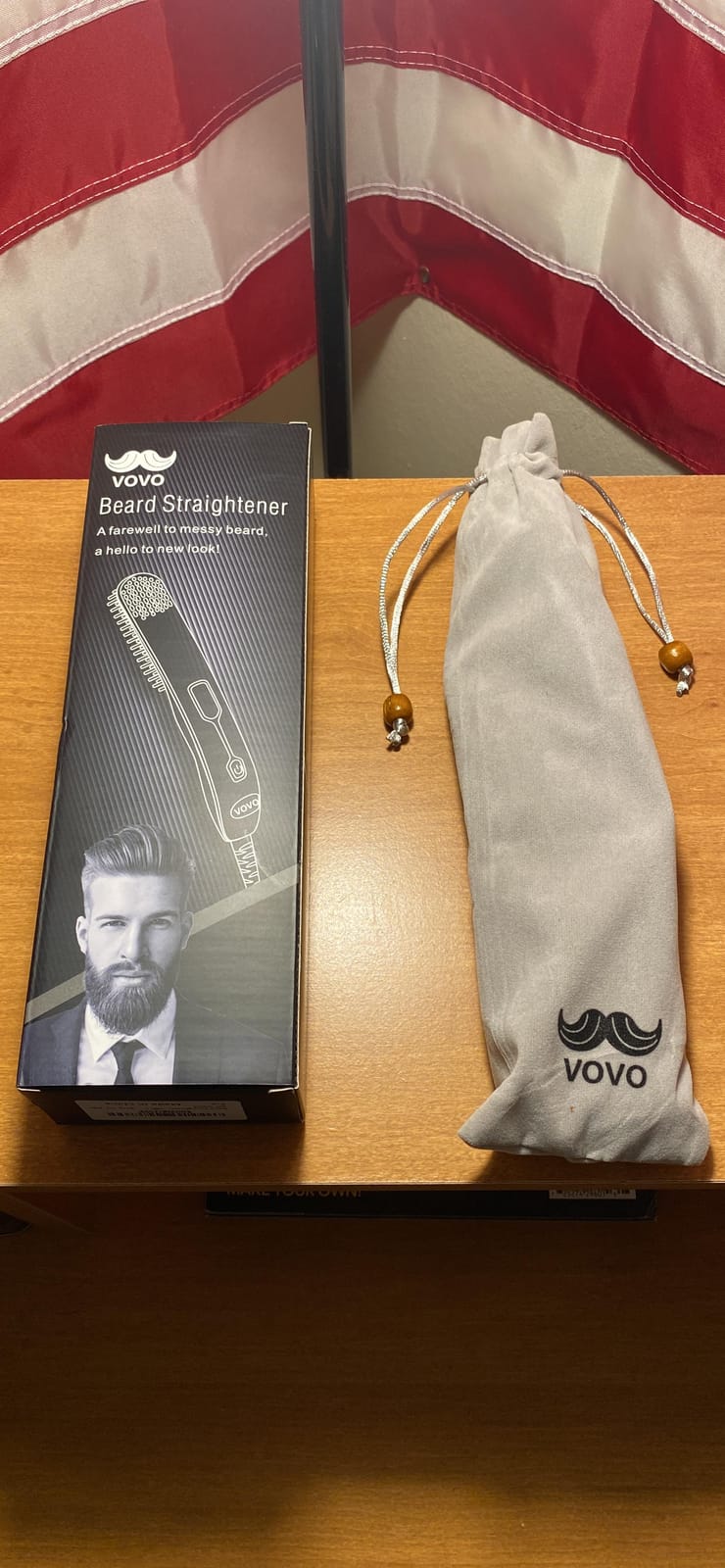 VOVO Beard Straightener Comb Upgrade Professional 2 in 1 Men's Beard Straightening Heated Hair Straightening Brush Portable Anti-Burn 6 Temperature Adjustable with LED Display for Home and Travel customer photo 2