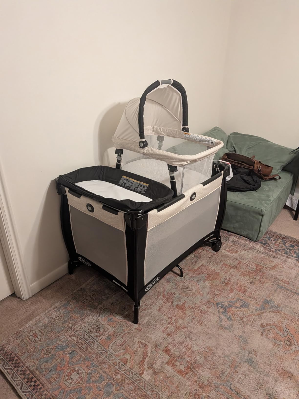 Graco Pack 'n Play Day2Dream Travel Bassinet Playard Features Portable Bassinet Diaper Changer and More (Lo, Lo) customer photo 2