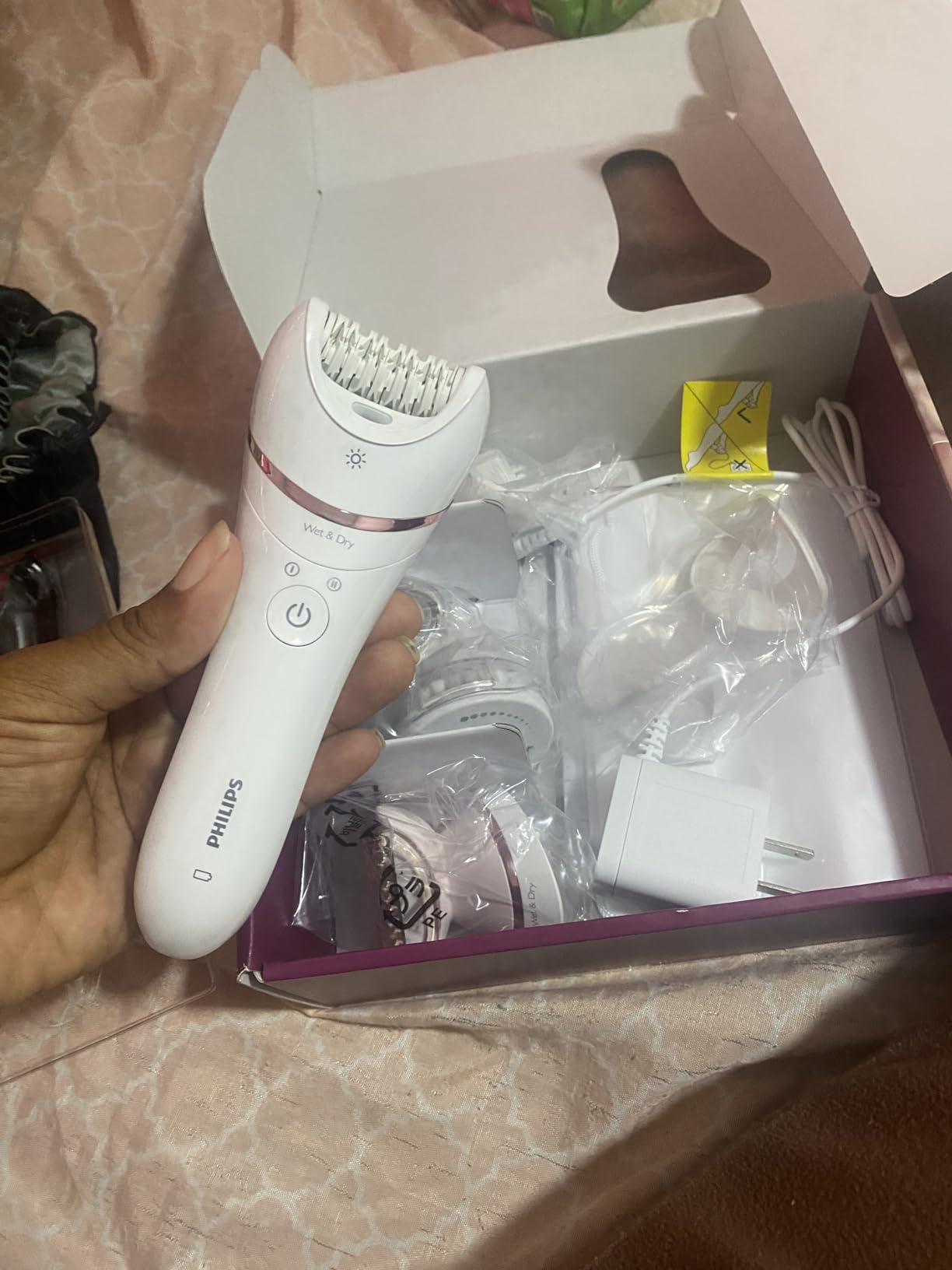 Philips Epilator Series 8000 5 in 1 Shaver for Women, Trimmer, Pedicure and Body Exfoliator with 9 Accessories, BRE740/14 customer photo 2