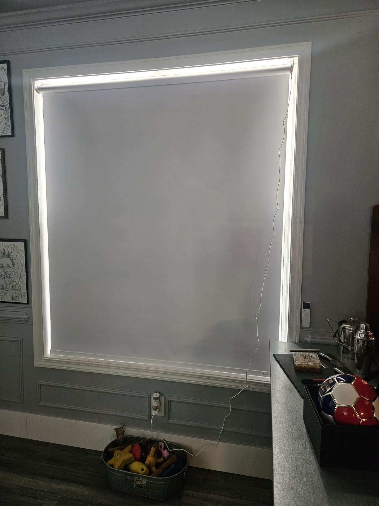 ZSHINE Motorized Blackout Roller Shades Remote Control Rechargeable(82010G) customer photo 1