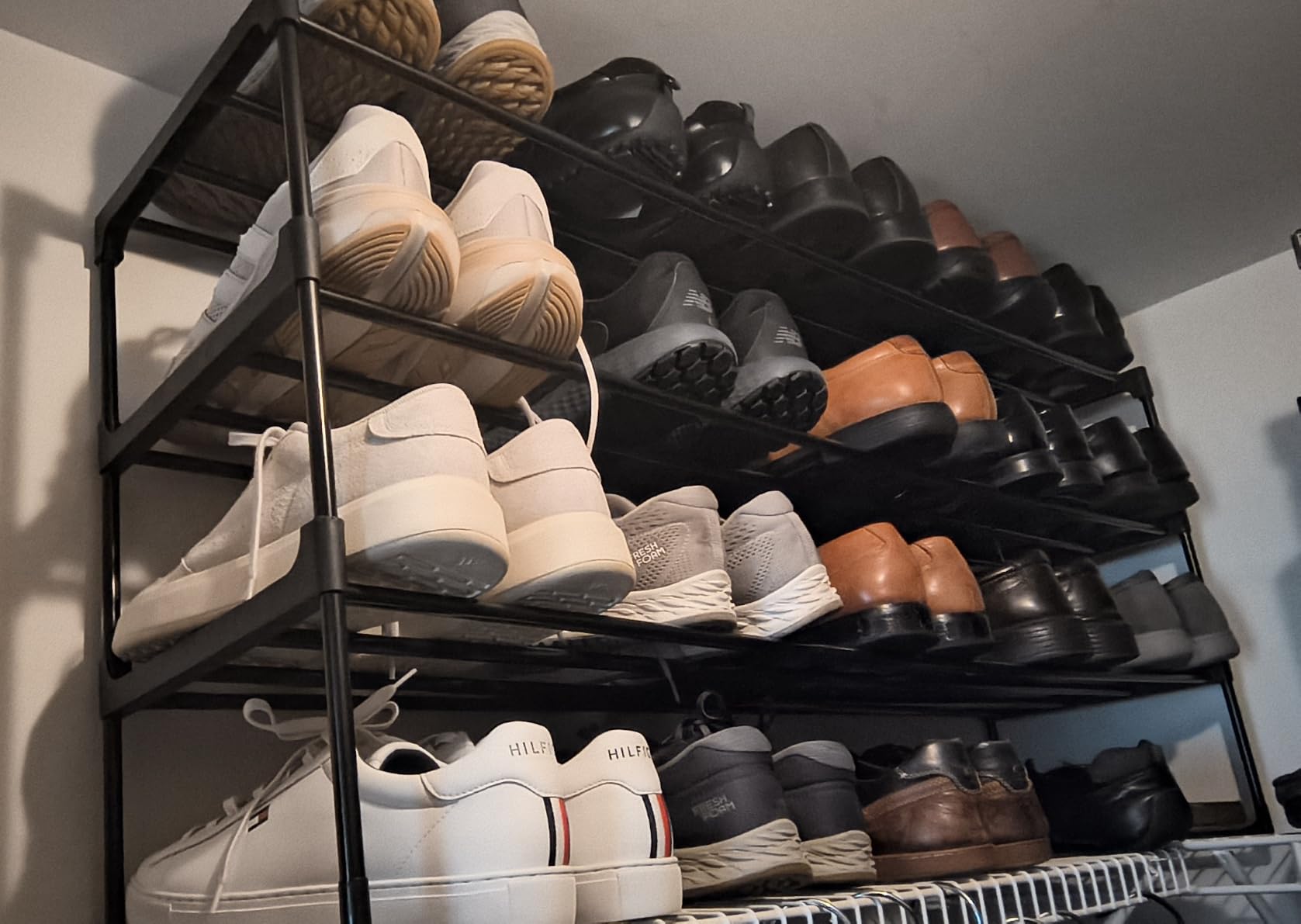 SONGMICS Shoe Rack, 3-Tier Shoe Organizer, Metal Storage Shelf customer photo 1