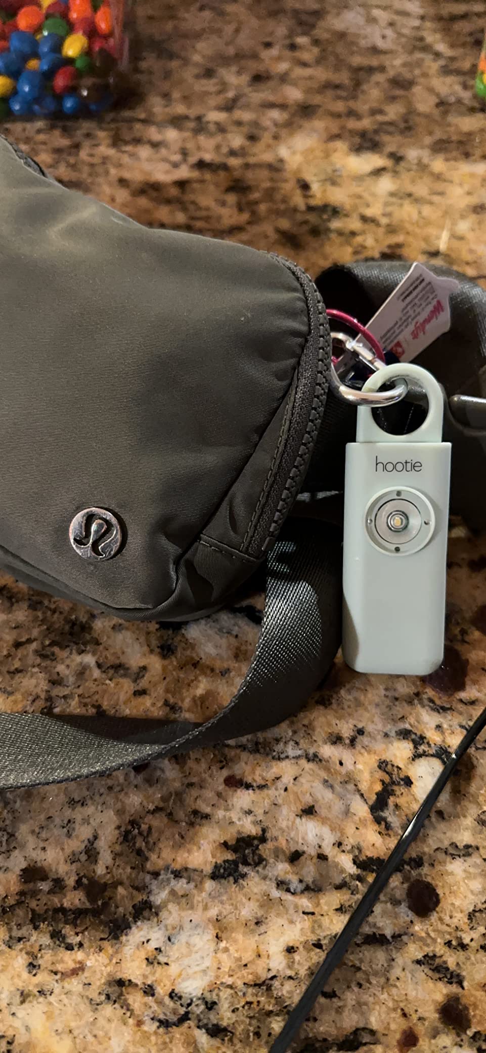 HOOTIE Personal Safety Alarm for Women, Men and Kids — 130dB Personal Alarm Keychain, Pull Pin Safety Alarm Keychain with Strobe Light, Self-Defense Alarm for Campus, Travel and Running — Red customer photo 1