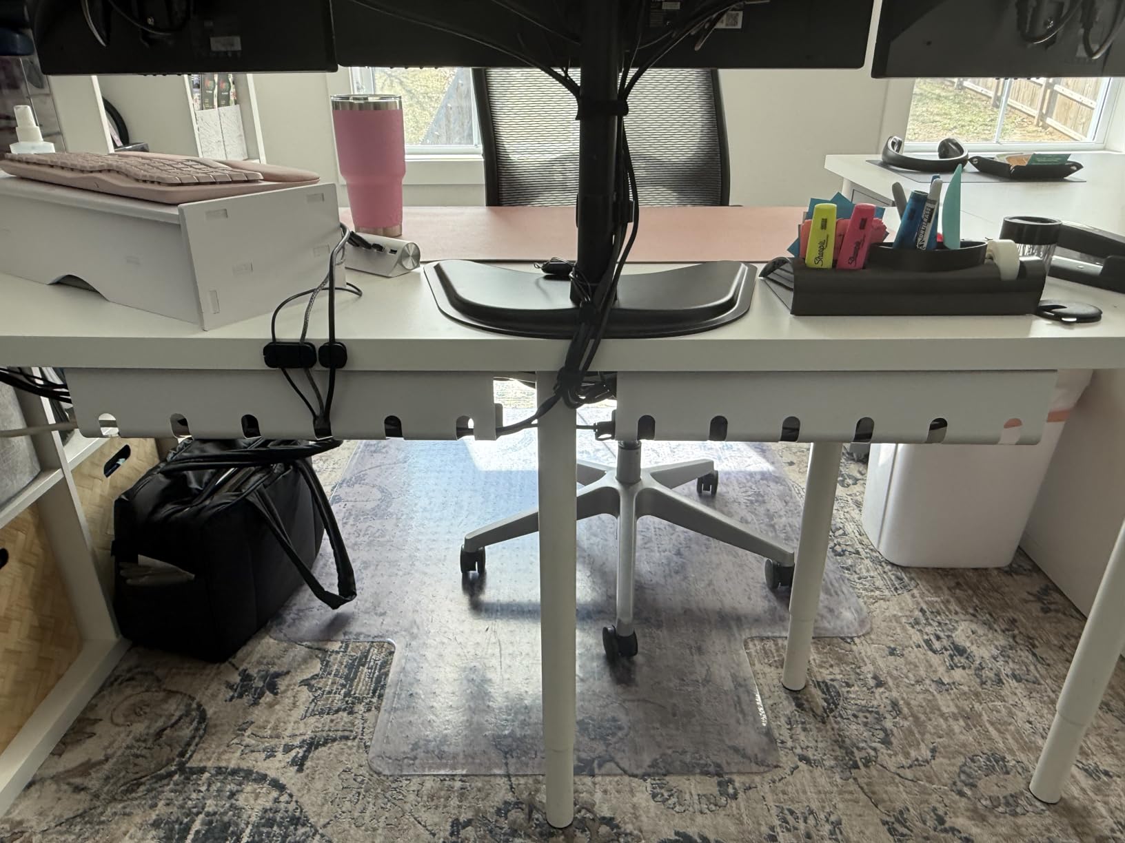 PAMO Cable Management Under Desk, Set of 2 - Black customer photo 2