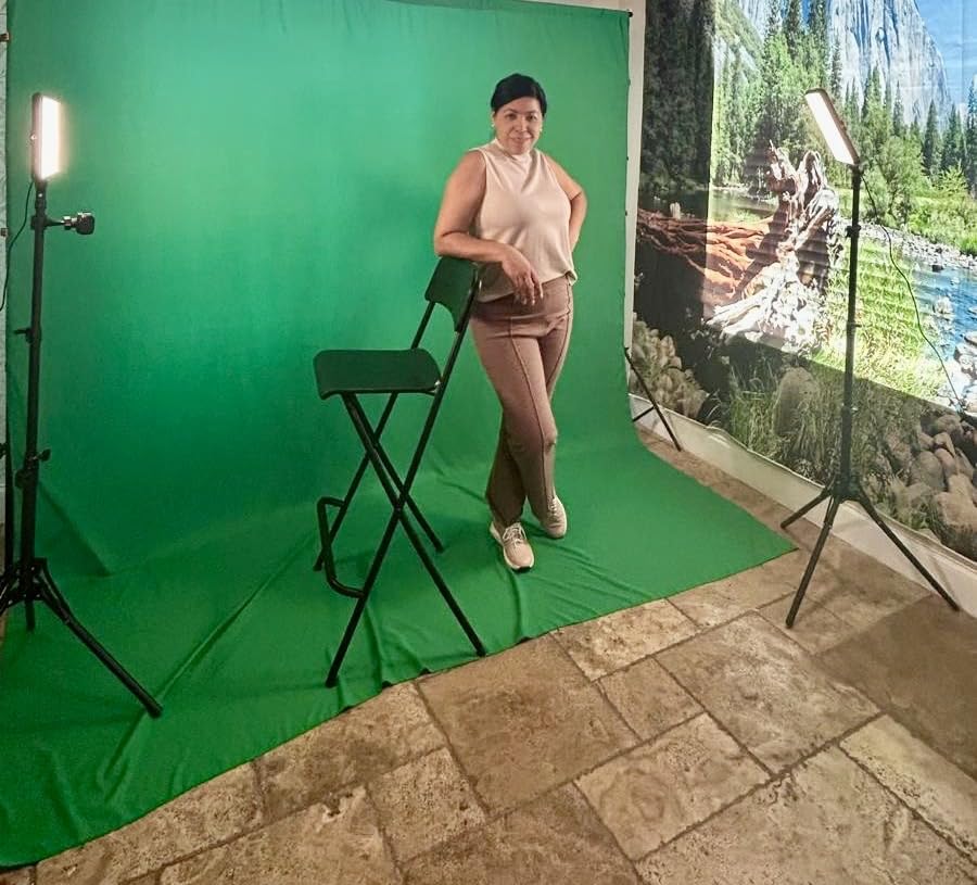 Green Screen Backdrop 5x7ft Photo Backdrop Chromakey Muslin Portrait Green Backdrop for PS Keying/Video Creation/Studio Portrait Shoots customer photo 2
