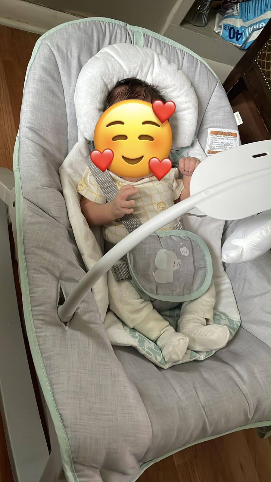 Ingenuity Keep Cozy 3-in-1 Grow with Me Vibrating Baby Bouncer, Seat & Infant to Toddler Rocker, Vibrations & -Toy Bar, 0-30 Months Up to 40 lbs (Weaver) customer photo 1