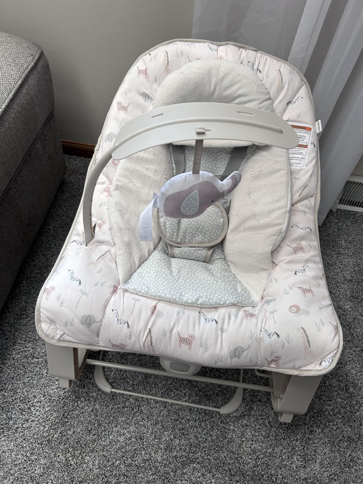 Ingenuity Keep Cozy 3-in-1 Grow with Me Vibrating Baby Bouncer, Seat & Infant to Toddler Rocker, Vibrations & -Toy Bar, 0-30 Months Up to 40 lbs (Weaver) customer photo 2