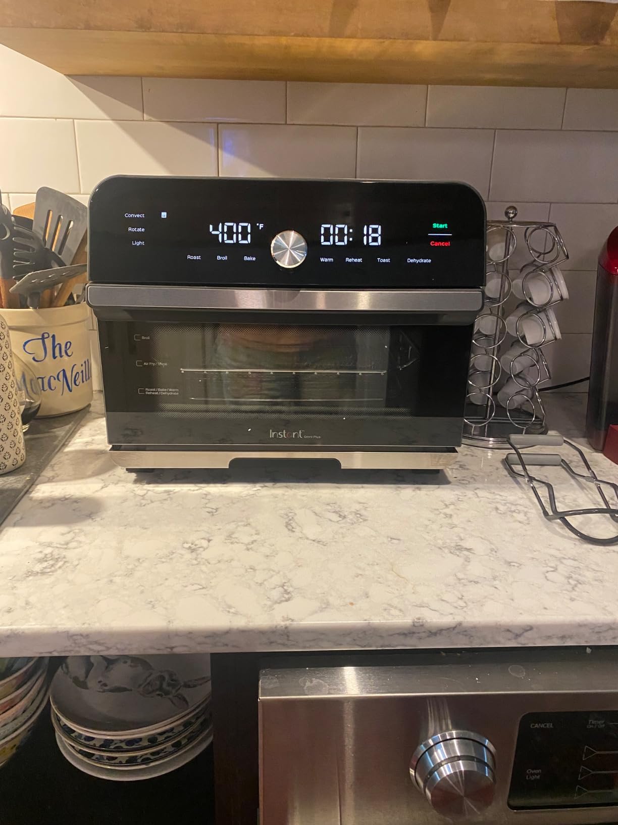 Instant Pot Omni Plus 19QT/18L Toaster Oven Air Fryer, 10-in-1 Functions, Fits 12