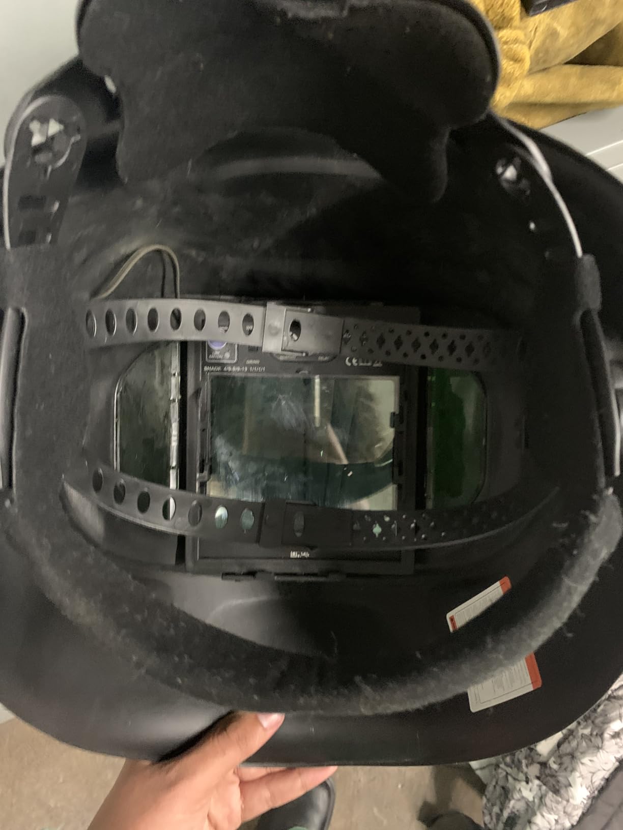YESWELDER Auto Darkening Welding Helmet with SIDE VIEW, 180° Panoramic View, 1/1/1/1 True Color Solar Powered Welder Hood, Wide Shade 3/5-9/9-13 Welder Mask for TIG MIG ARC CUT and GRIND, LYG-Q800D customer photo 1