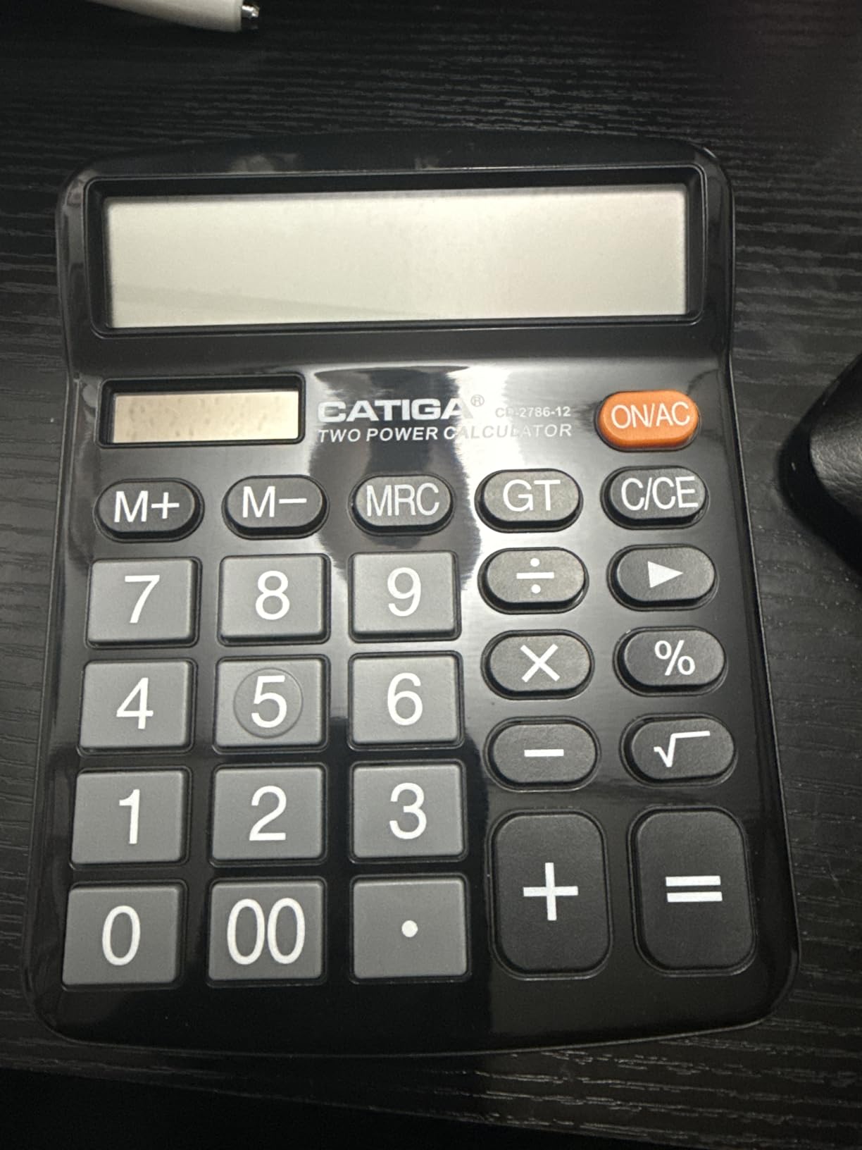 CATIGA 12 Digit Desk Calculator, Desktop Calculators with Large LCD Display & Big Buttons, Basic Simple 4 Function Solar Calculator, Dual Power Solar & Battery for School, Office & Home (CD-2786) customer photo 2