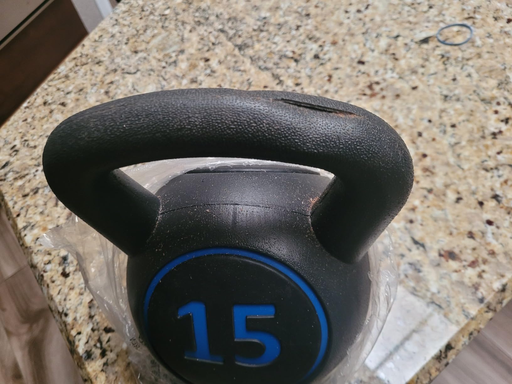 F2C 3-Piece Kettlebell Set with Storage Rack 5lb, 10lb, 15lb Weights HDPE Coated Concrete Kettlebells Core Training for Home Gym Exercise Fitness customer photo 1